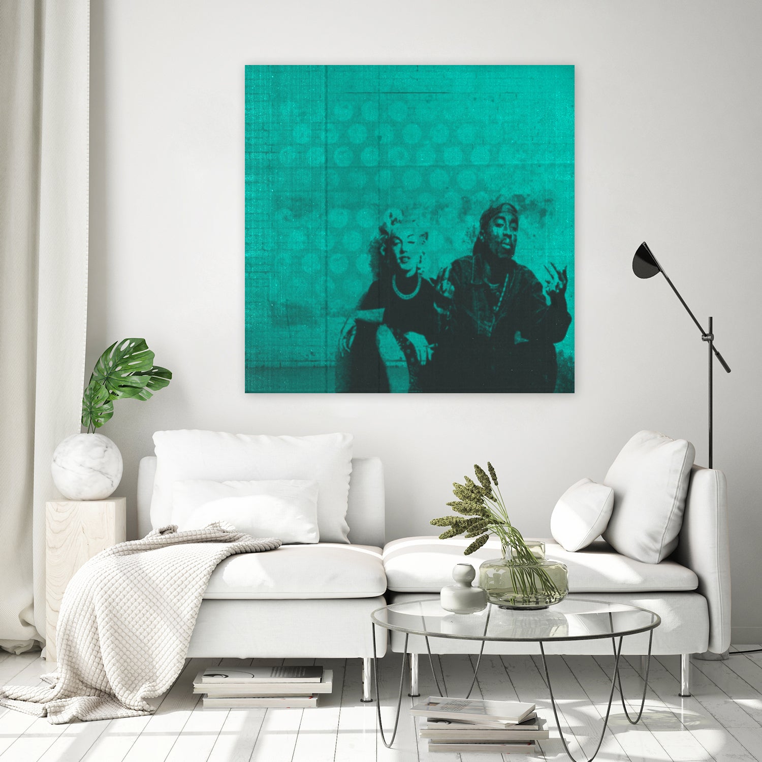 Marilyn y Tupac by Meredith Watson on GIANT ART - green photo manipulation