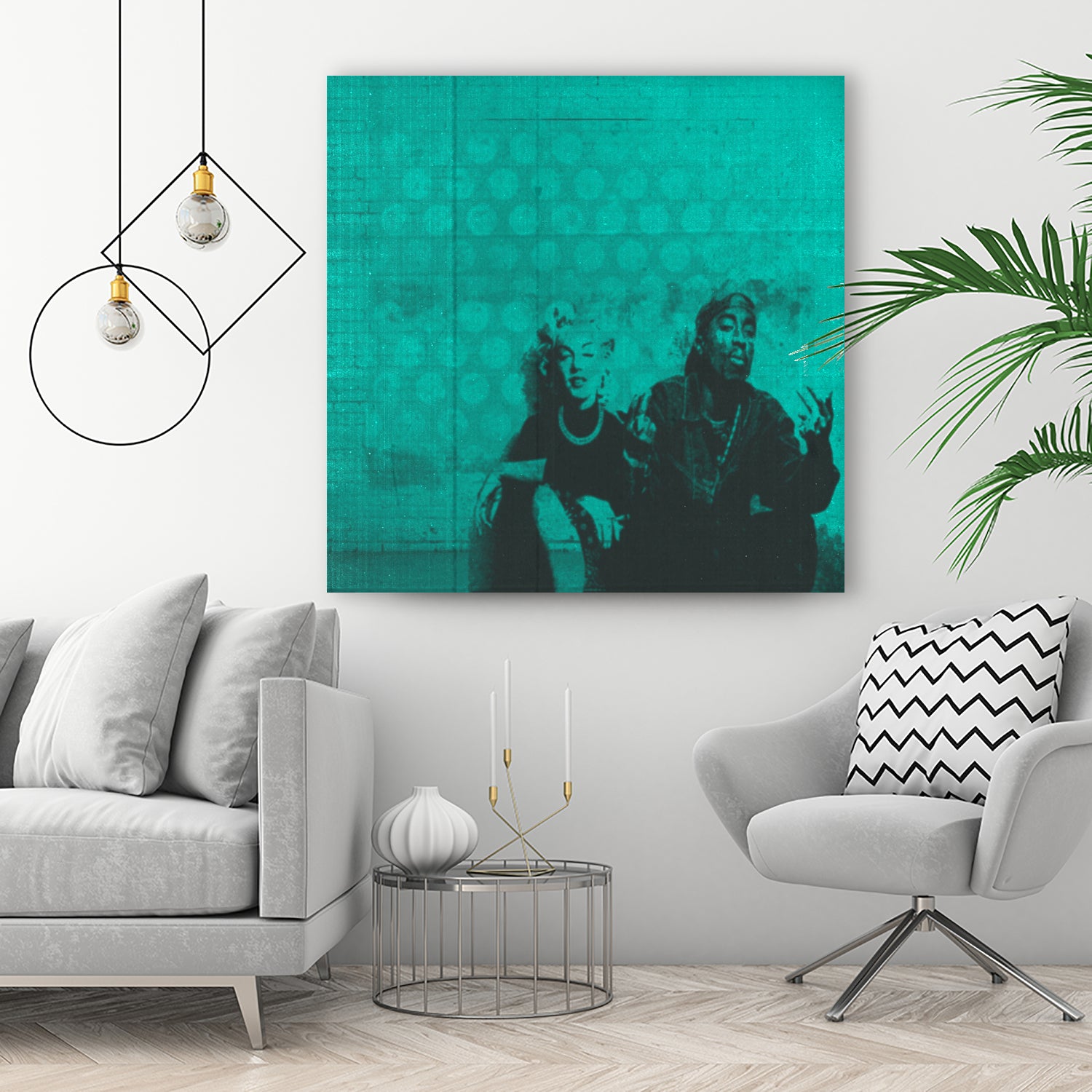 Marilyn y Tupac by Meredith Watson on GIANT ART - green photo manipulation