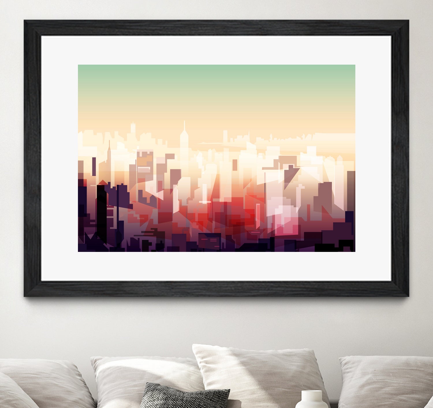 New-york Skyline by phil bocard on GIANT ART - yellow digital drawing