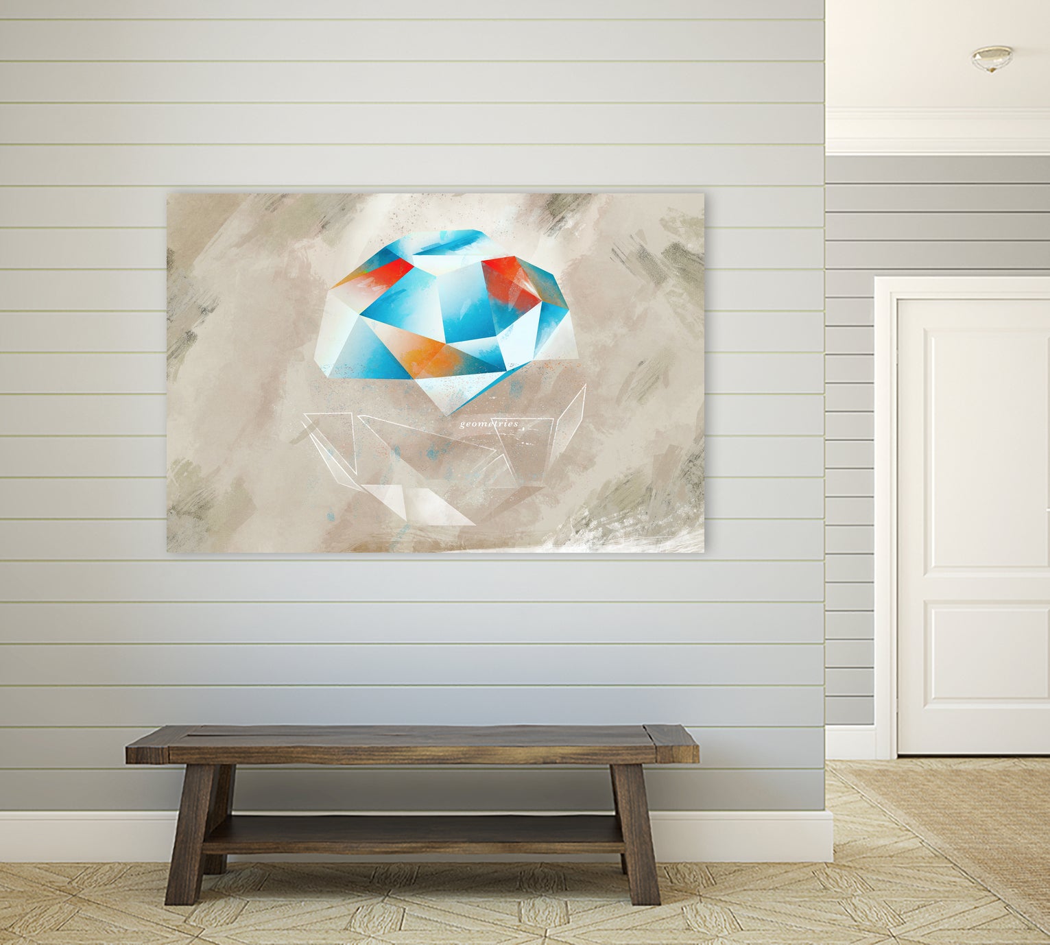 Geometries II by Raffael Pindell on GIANT ART - blue digital painting