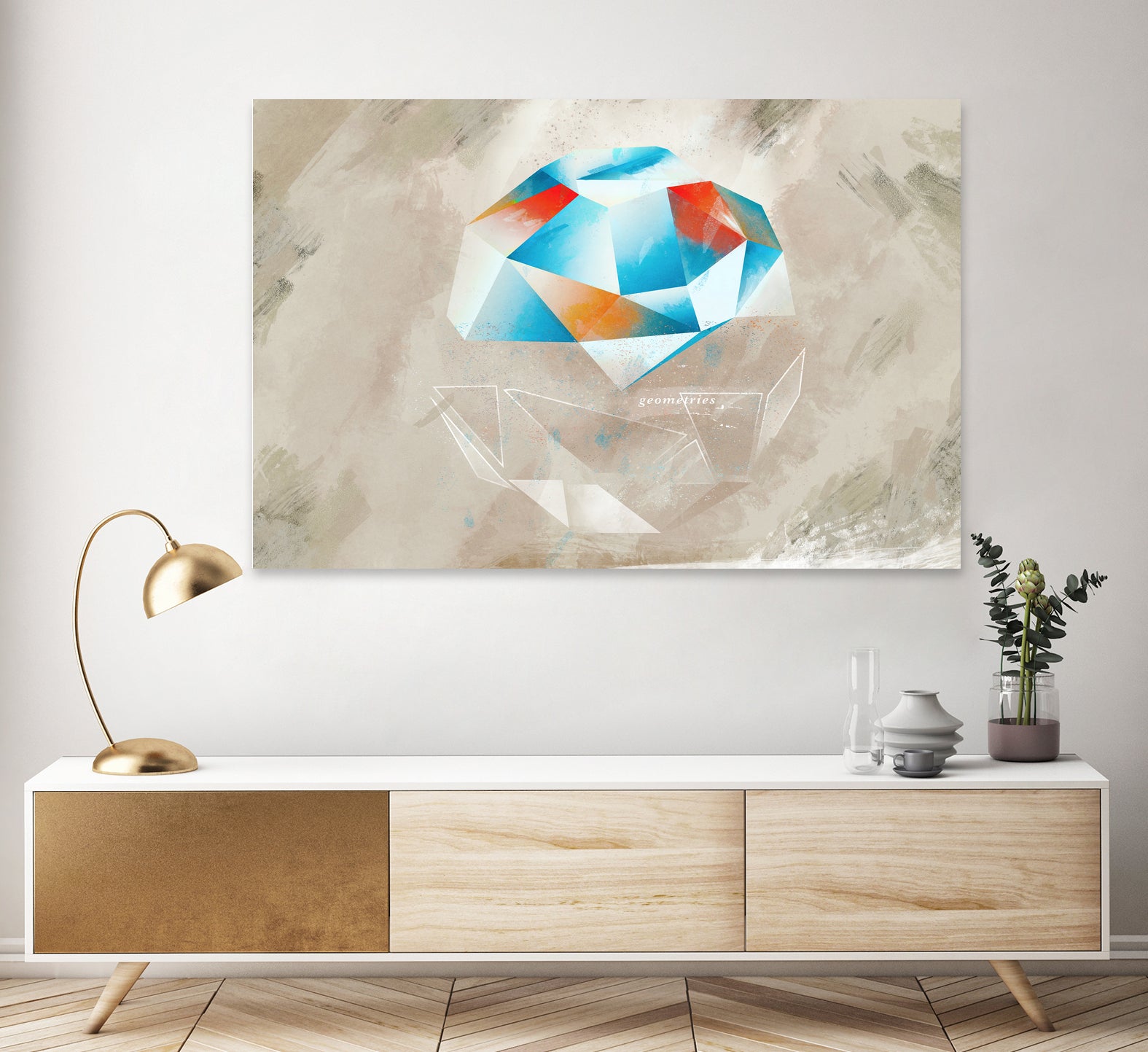 Geometries II by Raffael Pindell on GIANT ART - blue digital painting