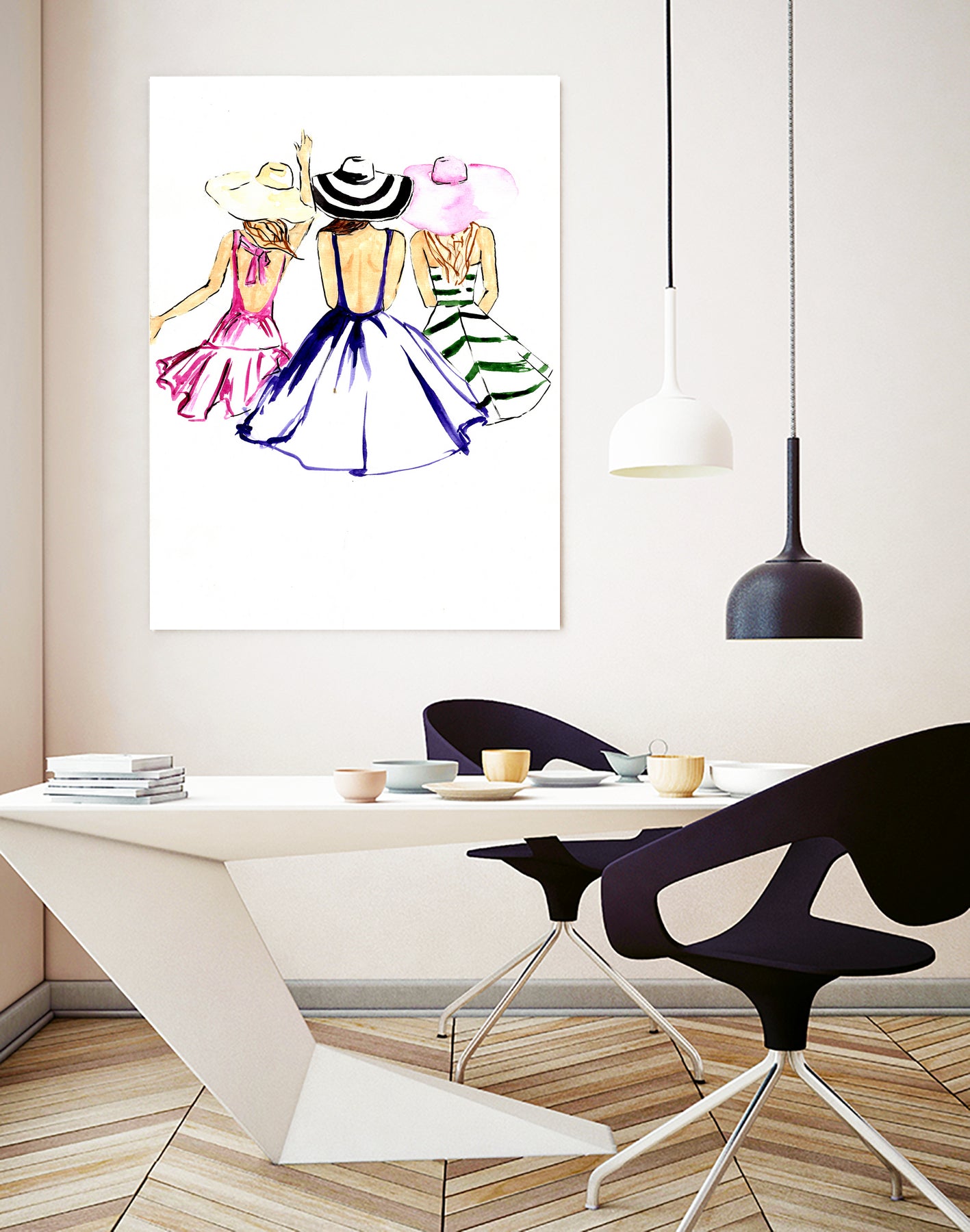 SISTERS by Tatiana Vlasko on GIANT ART - fuchsia digital painting