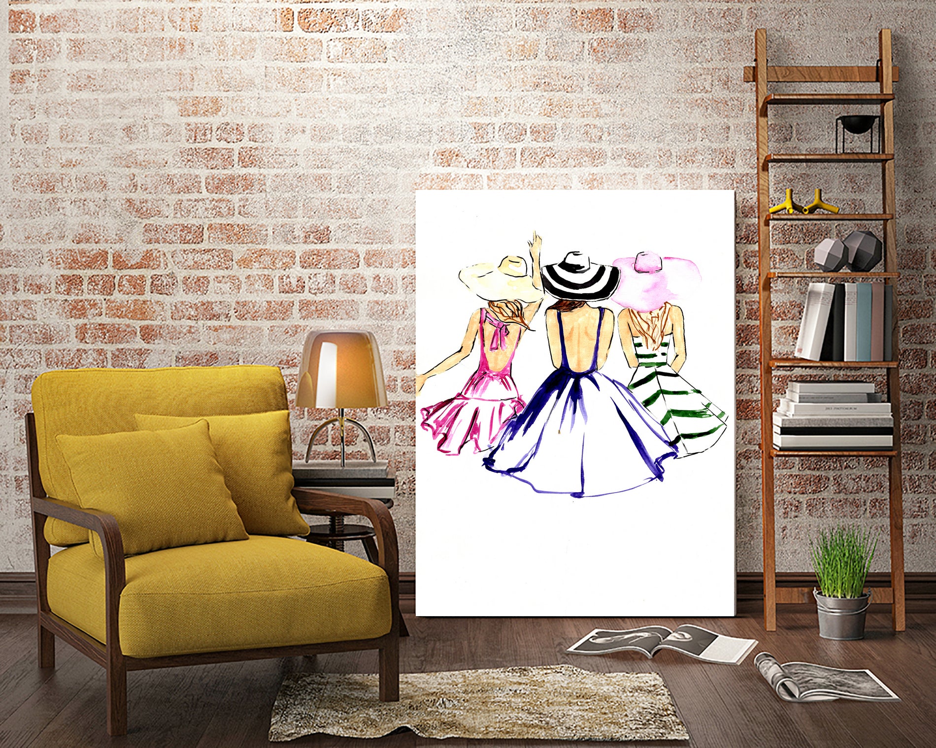 SISTERS by Tatiana Vlasko on GIANT ART - fuchsia digital painting