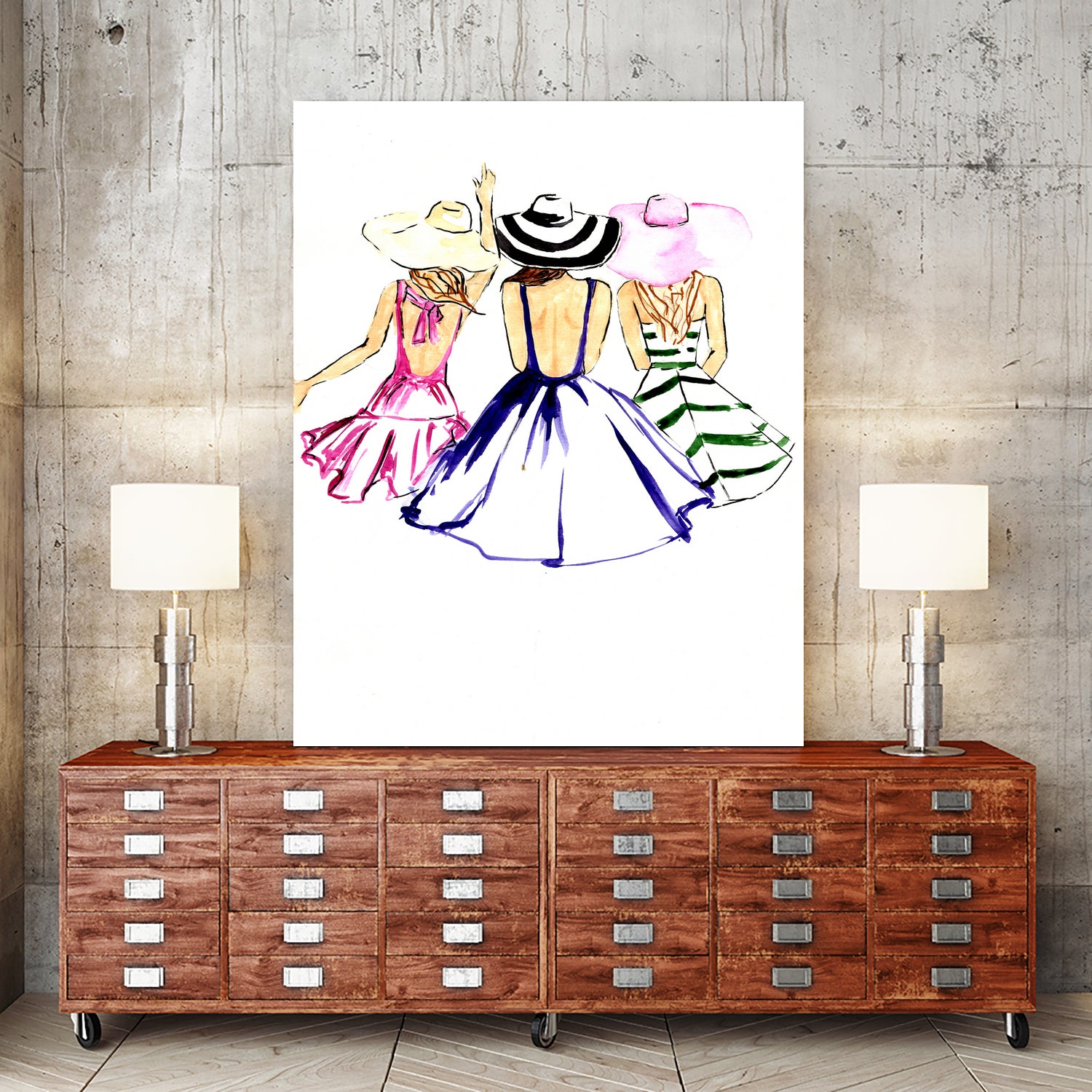 SISTERS by Tatiana Vlasko on GIANT ART - fuchsia digital painting