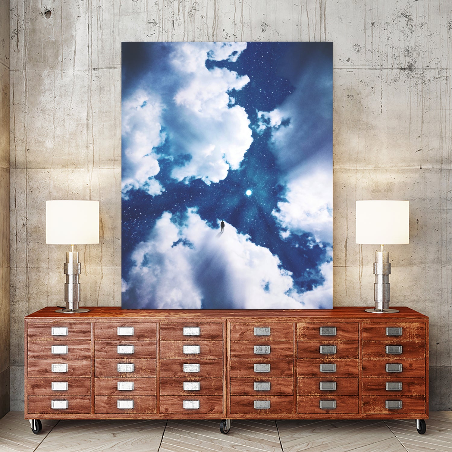 Alone by Hussam Eissa on GIANT ART - blue digital painting