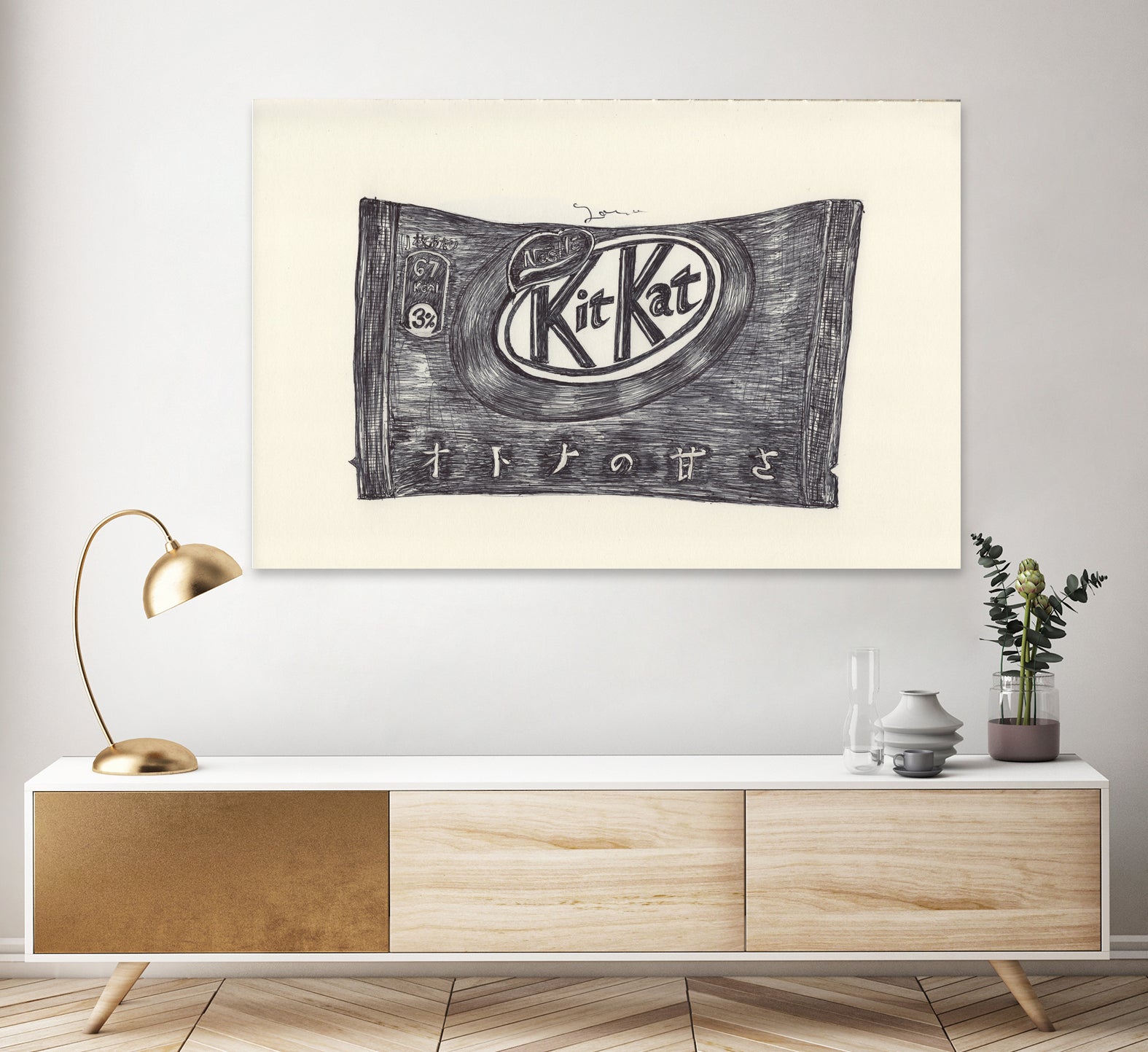 JAPAN 1 by Ballpointpen Illustrator on GIANT ART - white mixed media