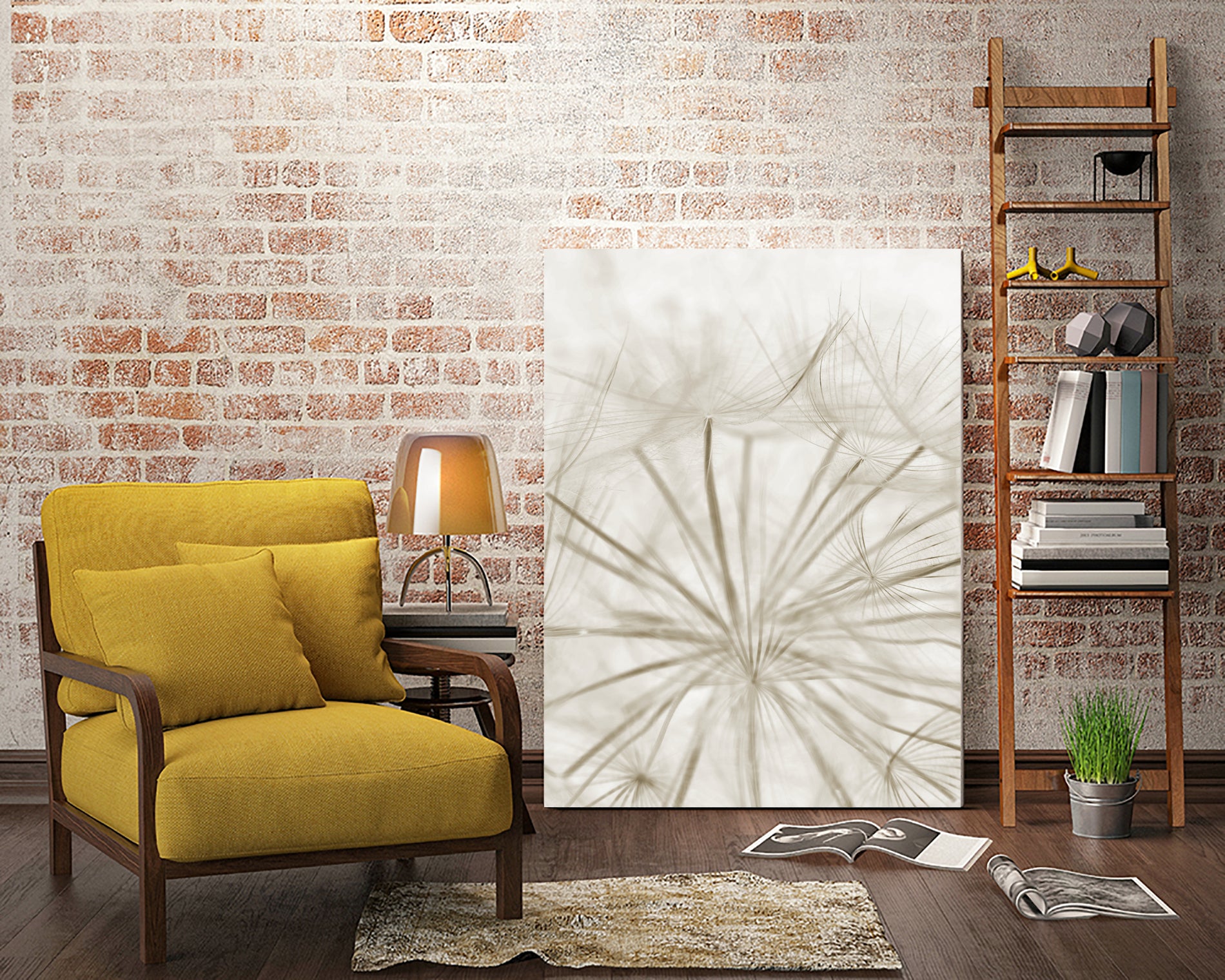 Dandelion Neutral Close-up by IOANNA PAPANIKOLAOU on GIANT ART - brown photo illustration