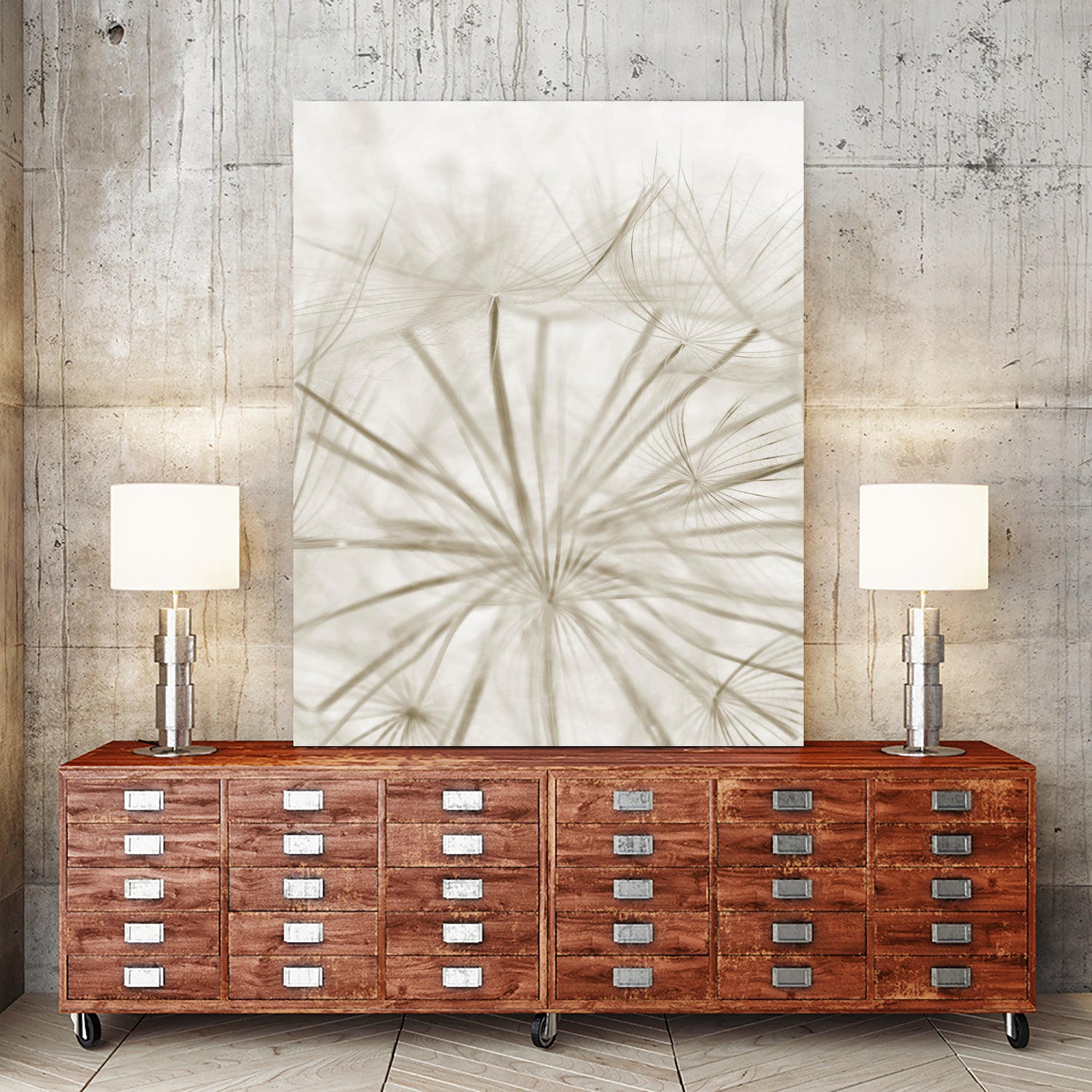 Dandelion Neutral Close-up by IOANNA PAPANIKOLAOU on GIANT ART - brown photo illustration