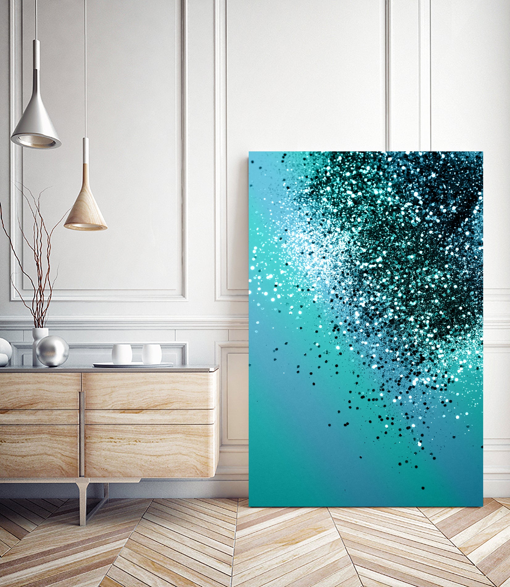 Aqua Blue OCEAN Glitter #1 #shiny #decor #art by Anita & Bella Jantz on GIANT ART - blue photo manipulation