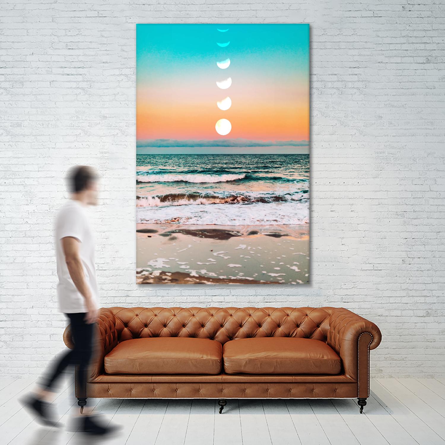 Beach Moon by 83 Oranges on GIANT ART - orange digital beach