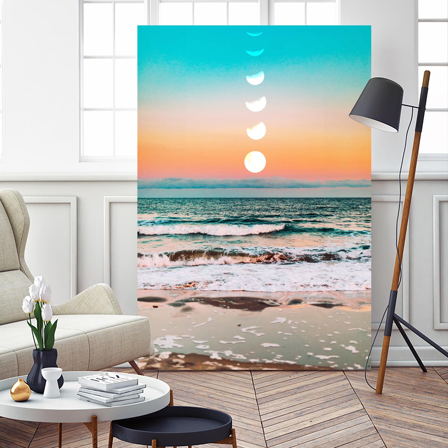 Beach Moon by 83 Oranges on GIANT ART - orange digital beach
