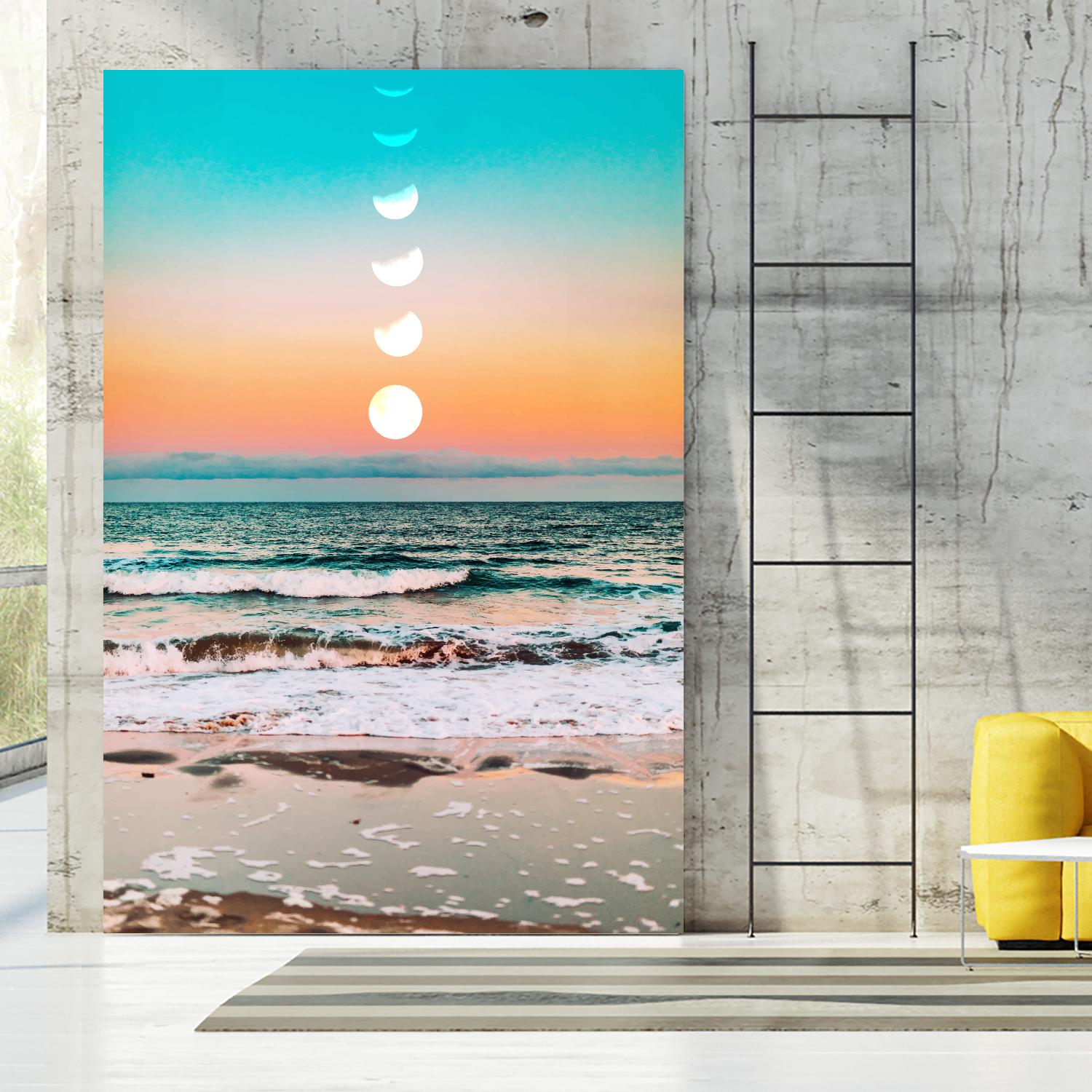 Beach Moon by 83 Oranges on GIANT ART - orange digital beach