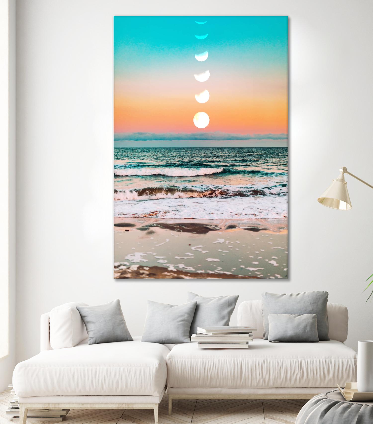 Beach Moon by 83 Oranges on GIANT ART - orange digital beach