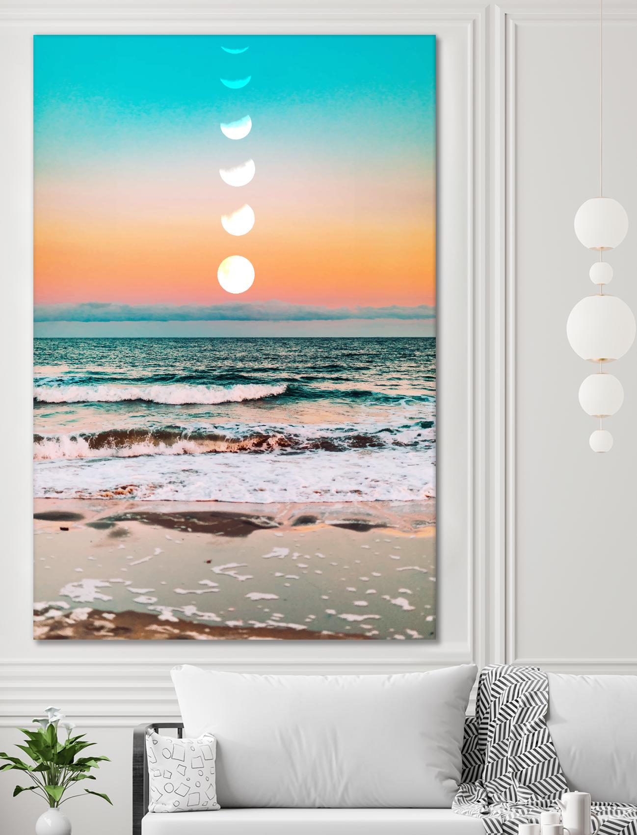 Beach Moon by 83 Oranges on GIANT ART - orange digital beach