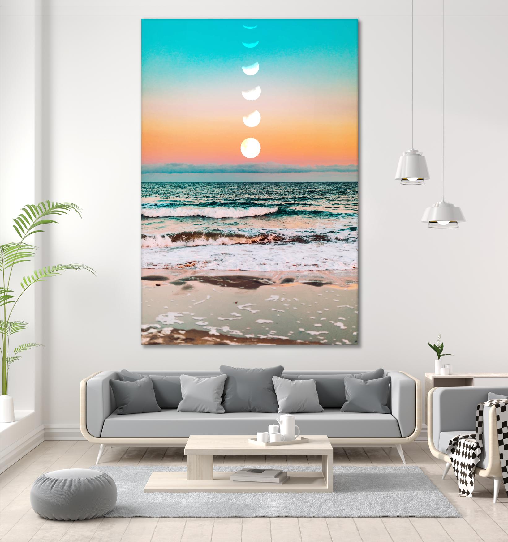 Beach Moon by 83 Oranges on GIANT ART - orange digital beach
