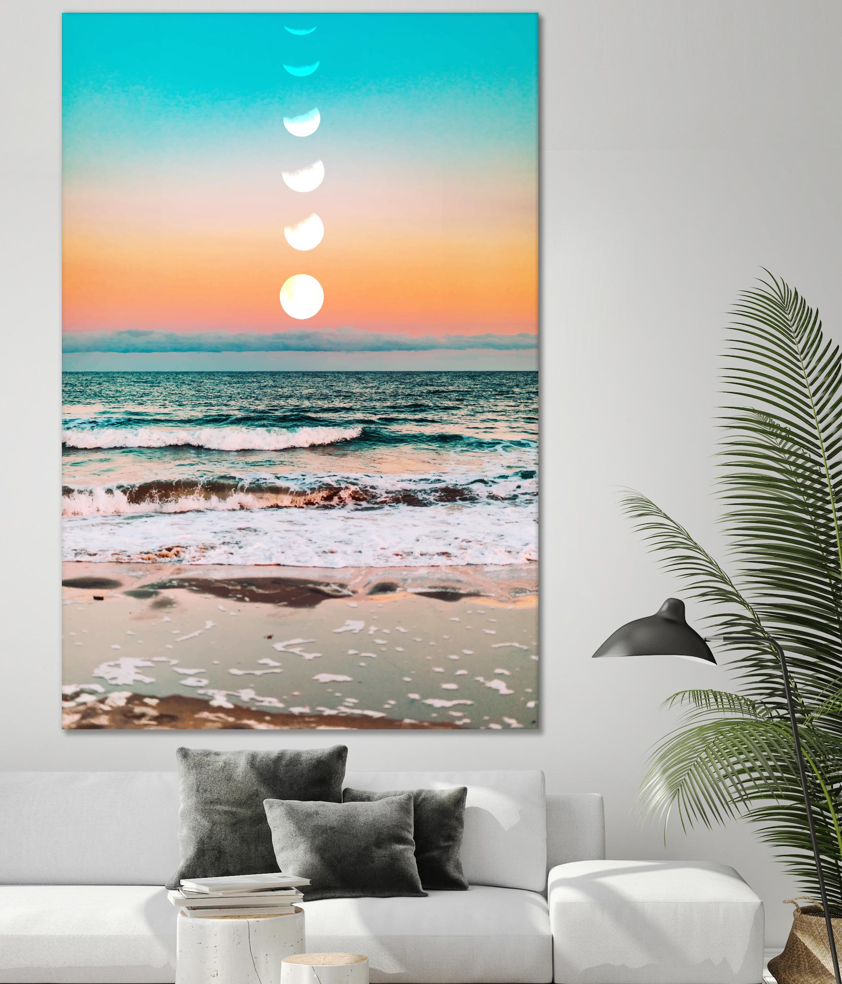 Beach Moon by 83 Oranges on GIANT ART - orange digital beach