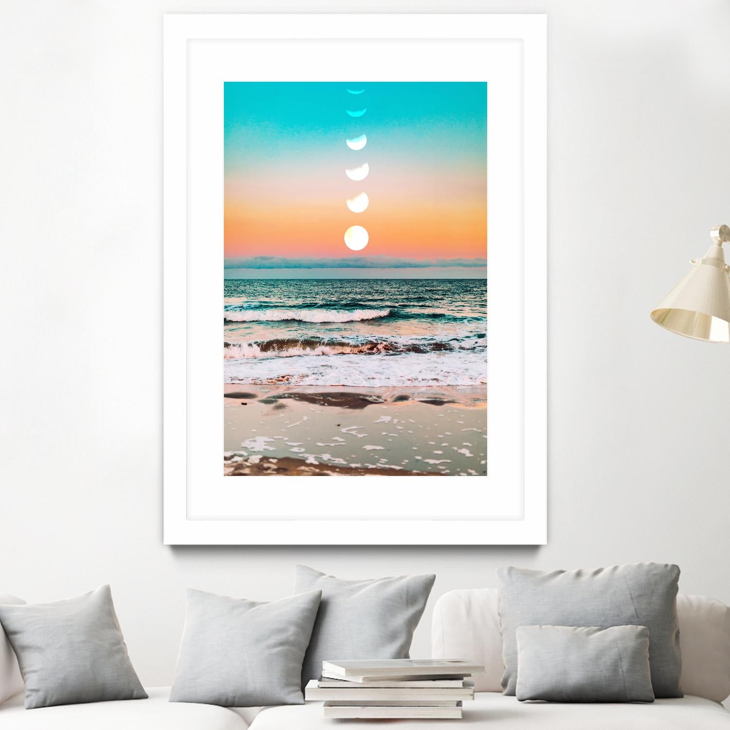 Beach Moon by 83 Oranges on GIANT ART - orange digital beach