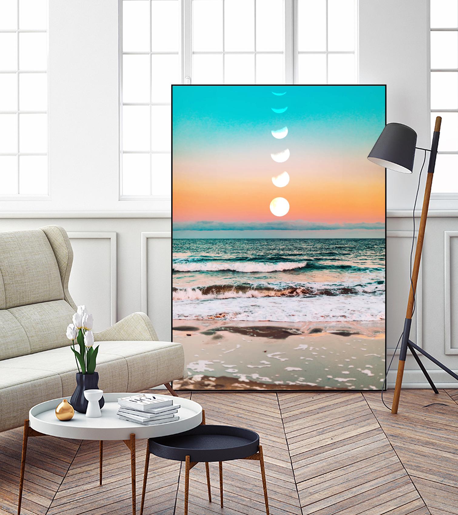 Beach Moon by 83 Oranges on GIANT ART - orange digital beach