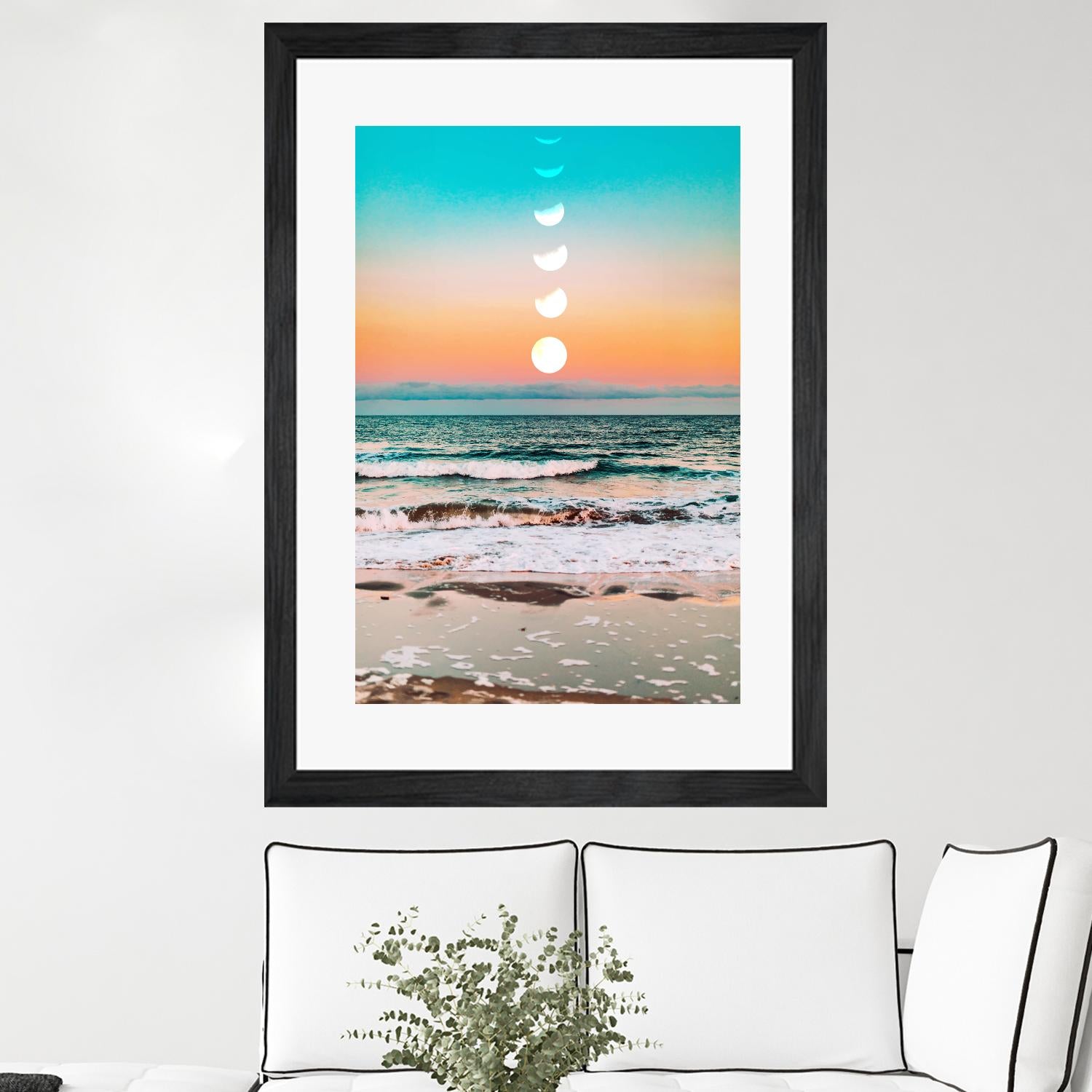 Beach Moon by 83 Oranges on GIANT ART - orange digital beach