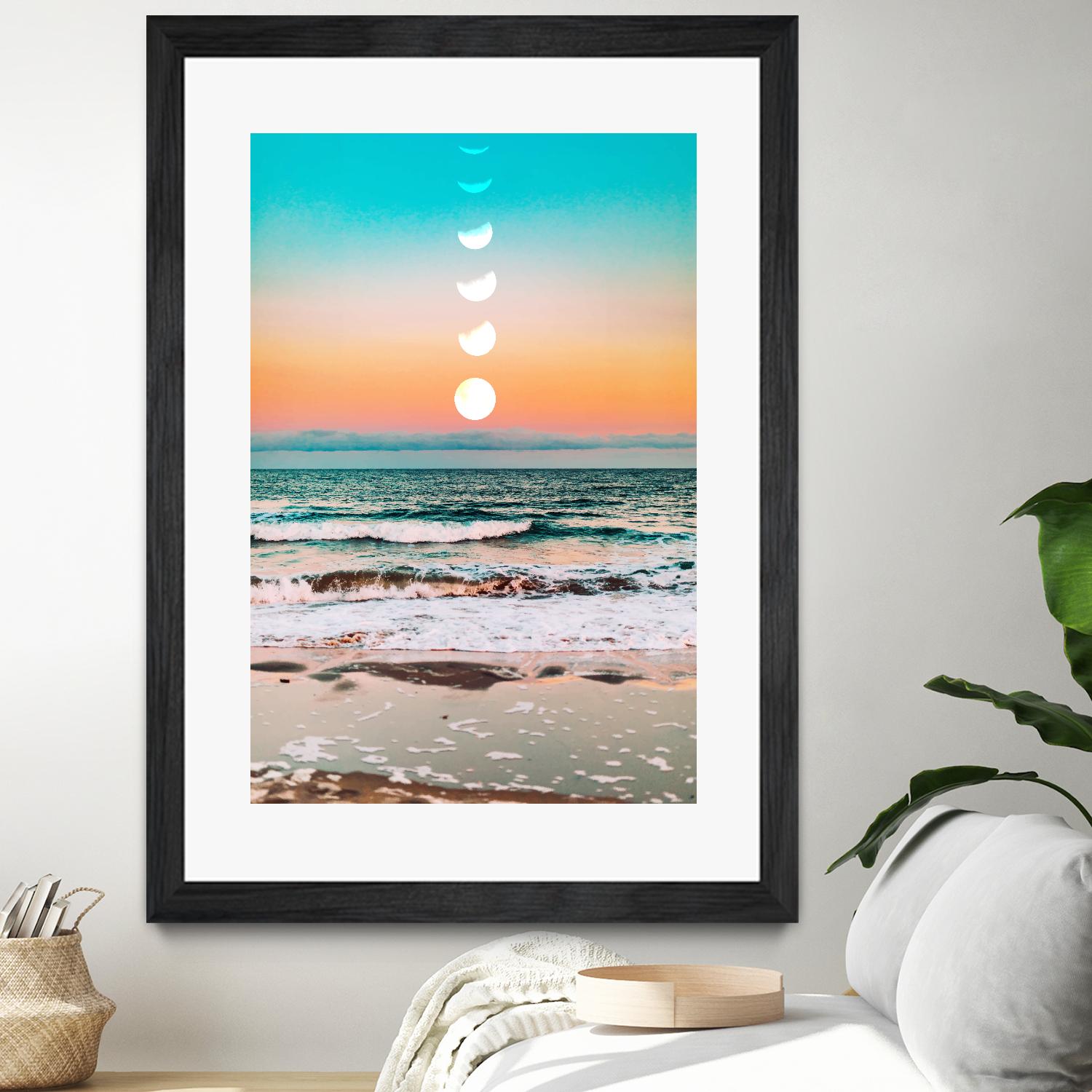 Beach Moon by 83 Oranges on GIANT ART - orange digital beach