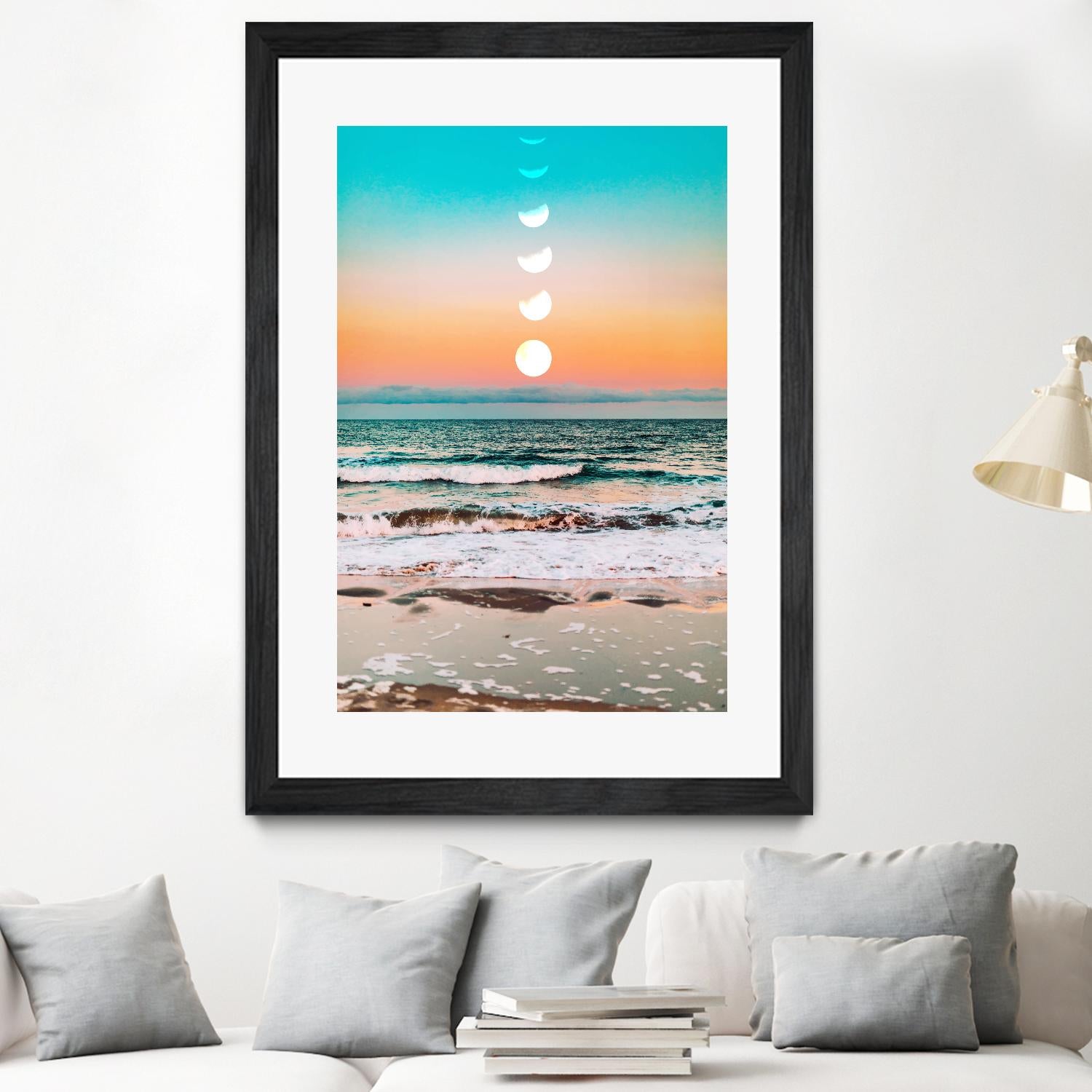 Beach Moon by 83 Oranges on GIANT ART - orange digital beach