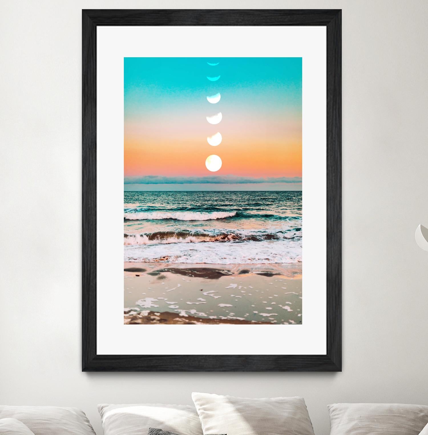 Beach Moon by 83 Oranges on GIANT ART - orange digital beach