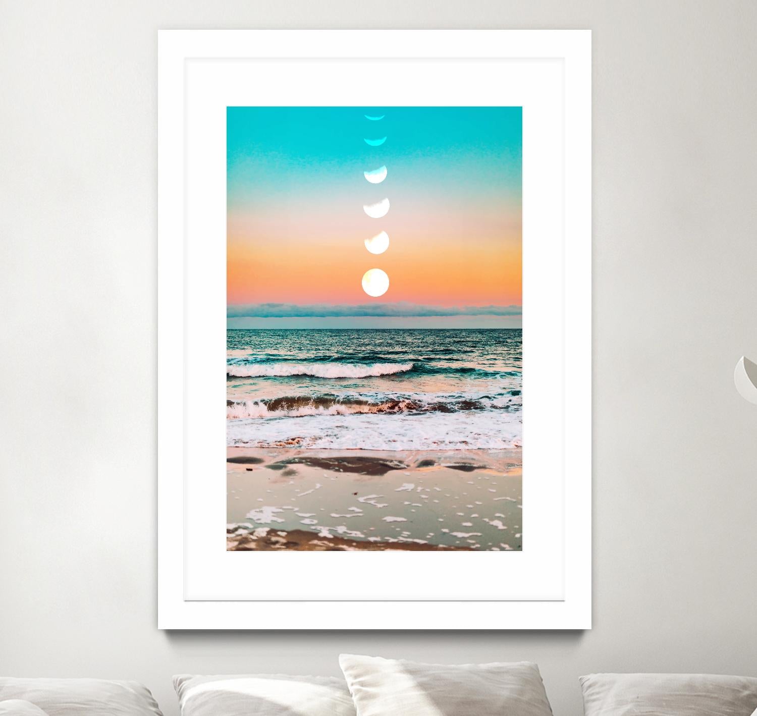 Beach Moon by 83 Oranges on GIANT ART - orange digital beach