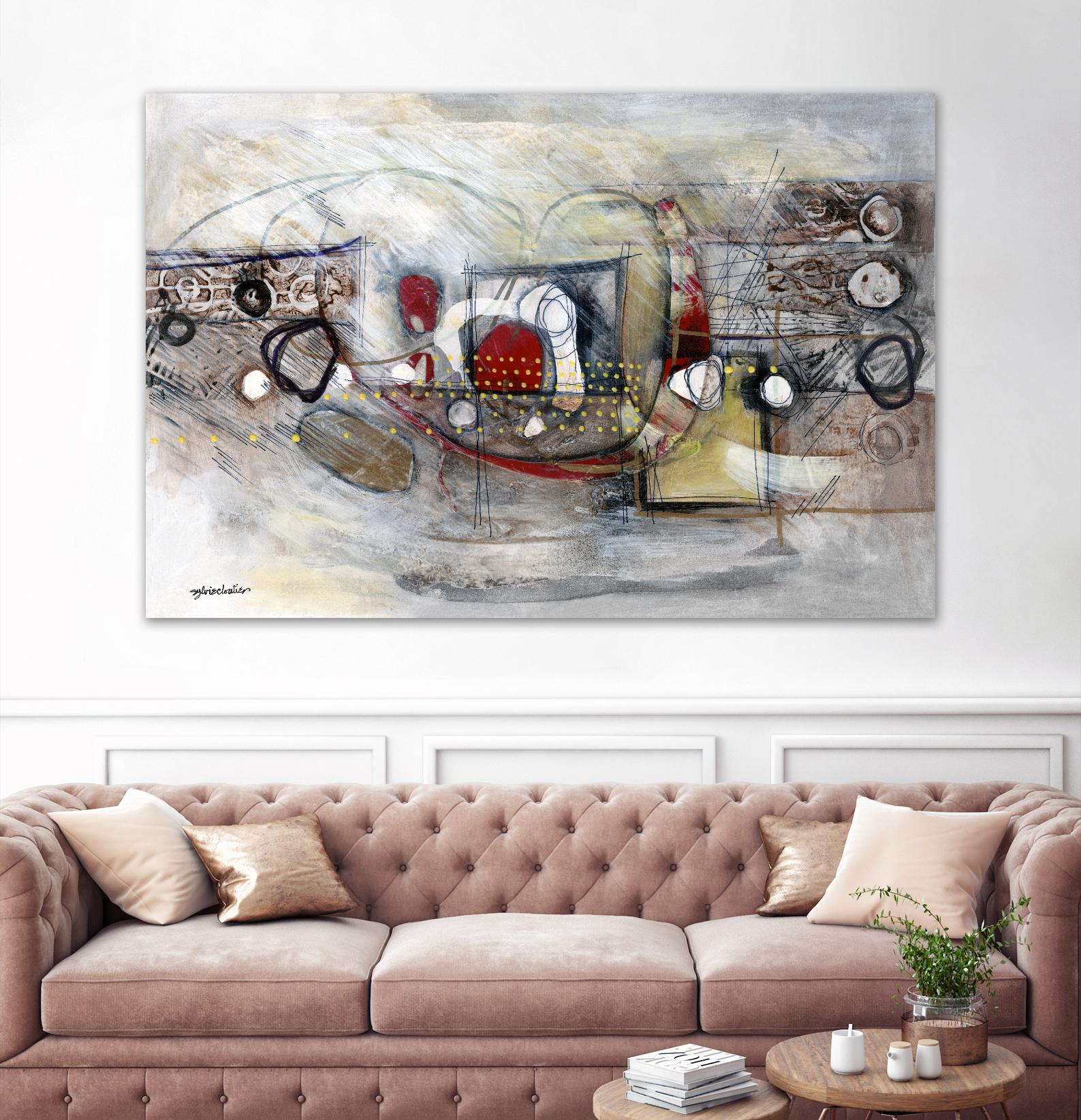Passer au travers by Sylvie Cloutier on GIANT ART - beige abstract