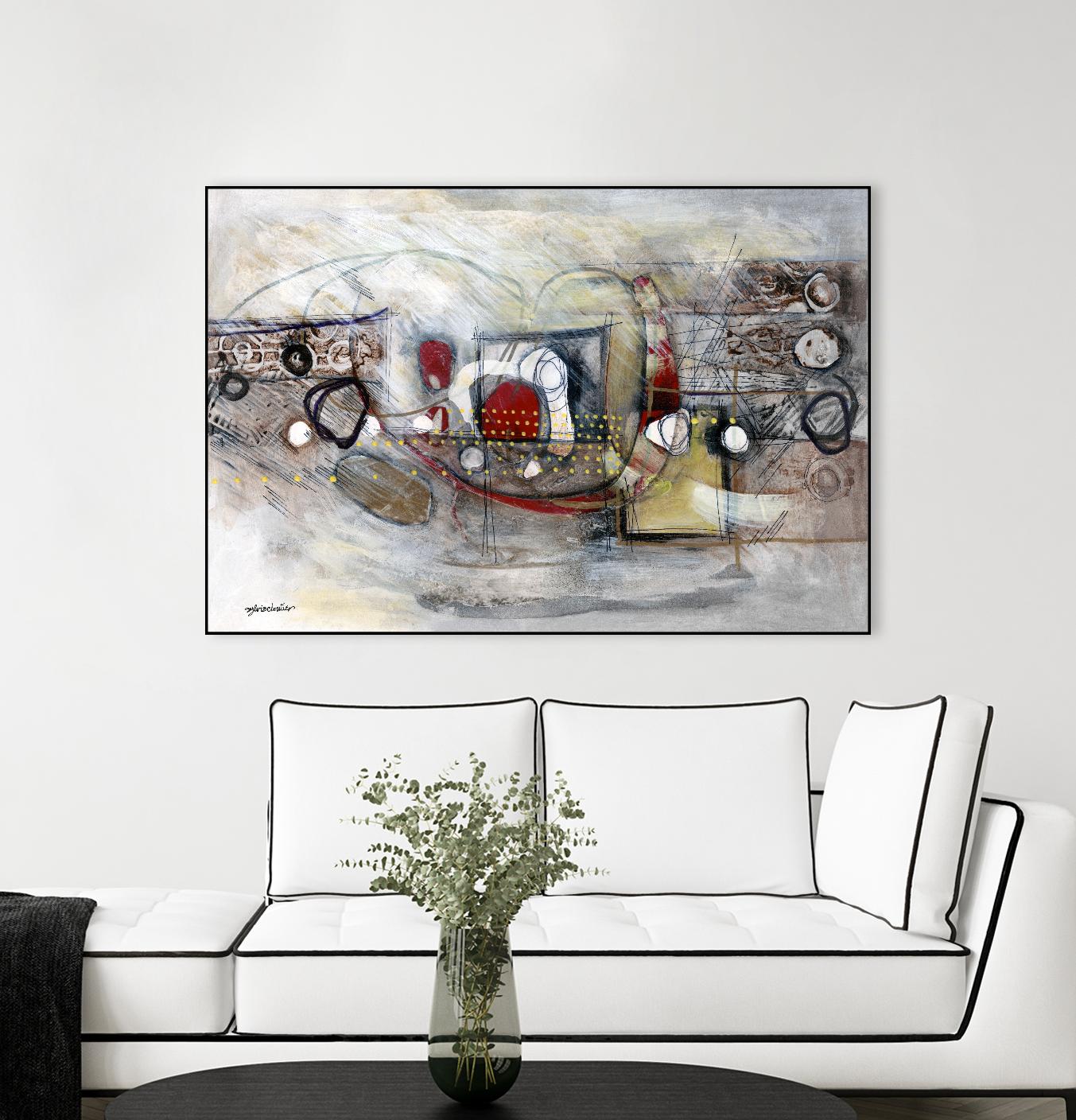 Passer au travers by Sylvie Cloutier on GIANT ART - beige abstract