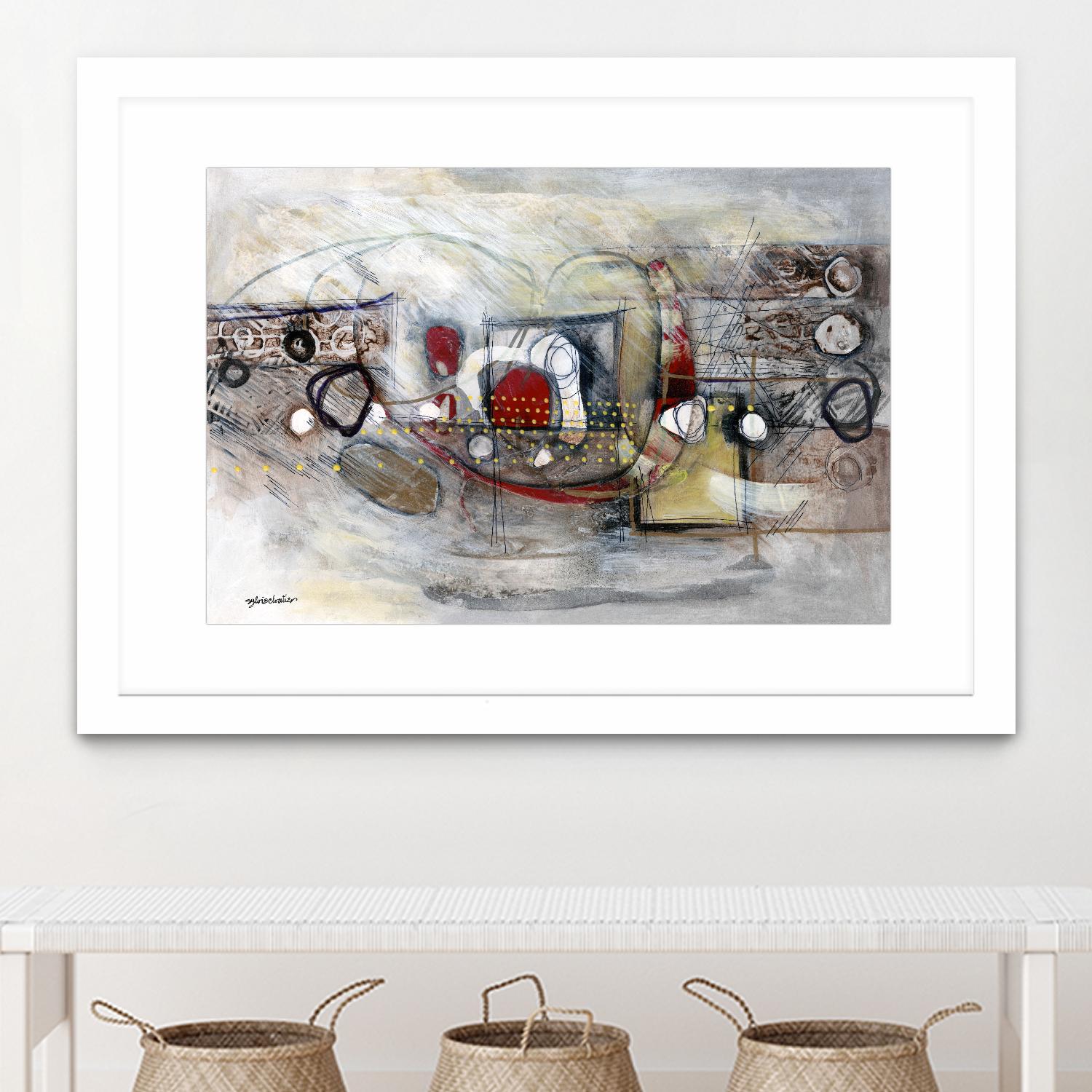 Passer au travers by Sylvie Cloutier on GIANT ART - beige abstract