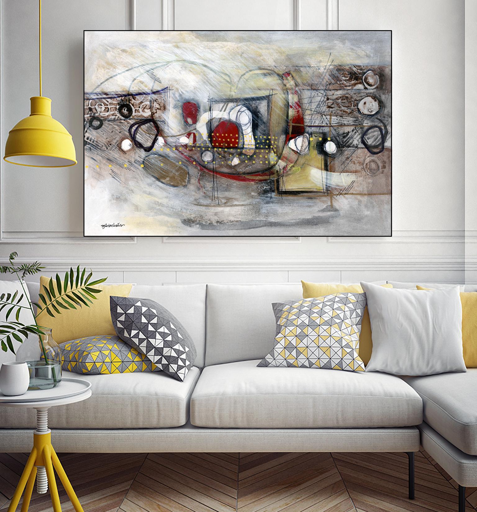 Passer au travers by Sylvie Cloutier on GIANT ART - beige abstract
