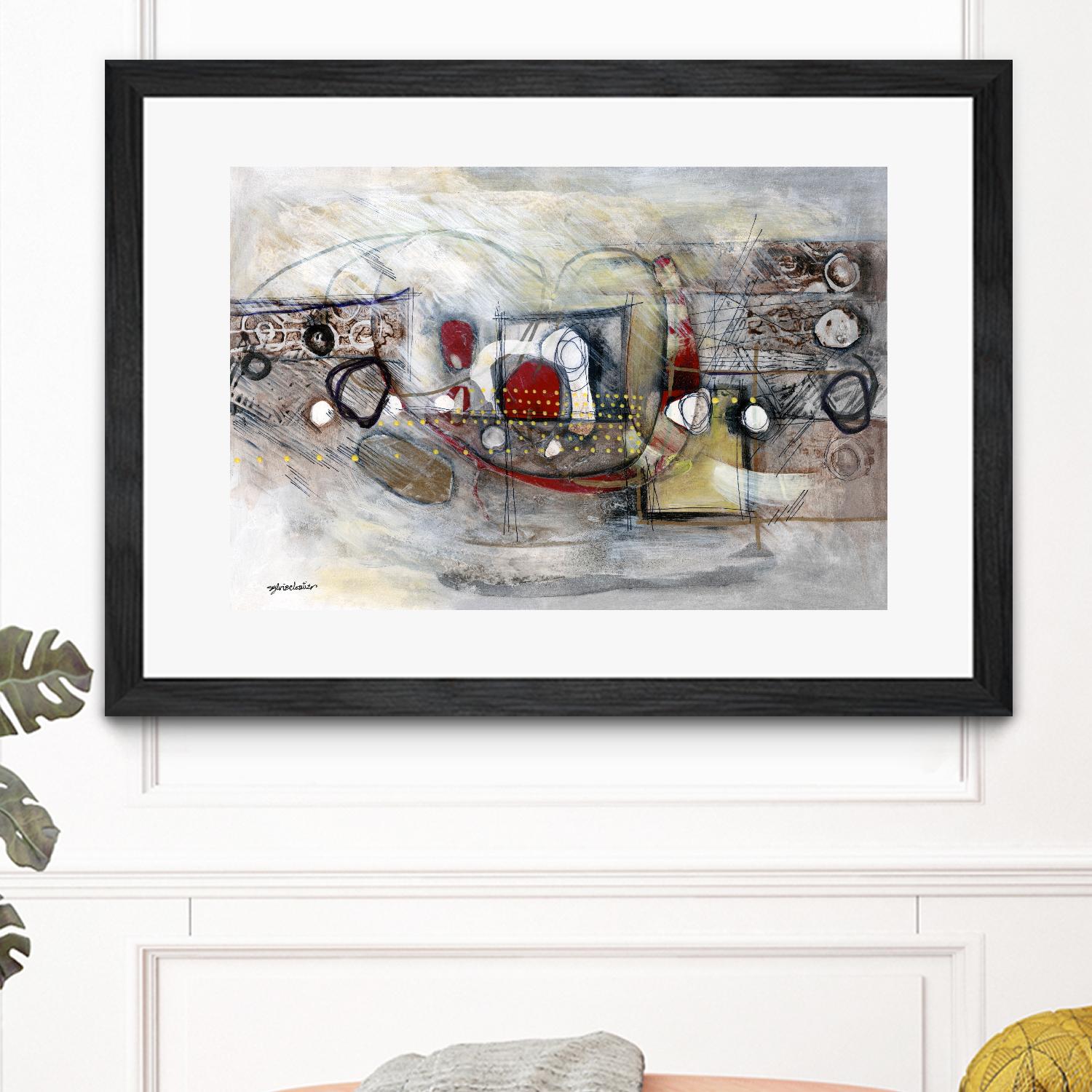 Passer au travers by Sylvie Cloutier on GIANT ART - beige abstract