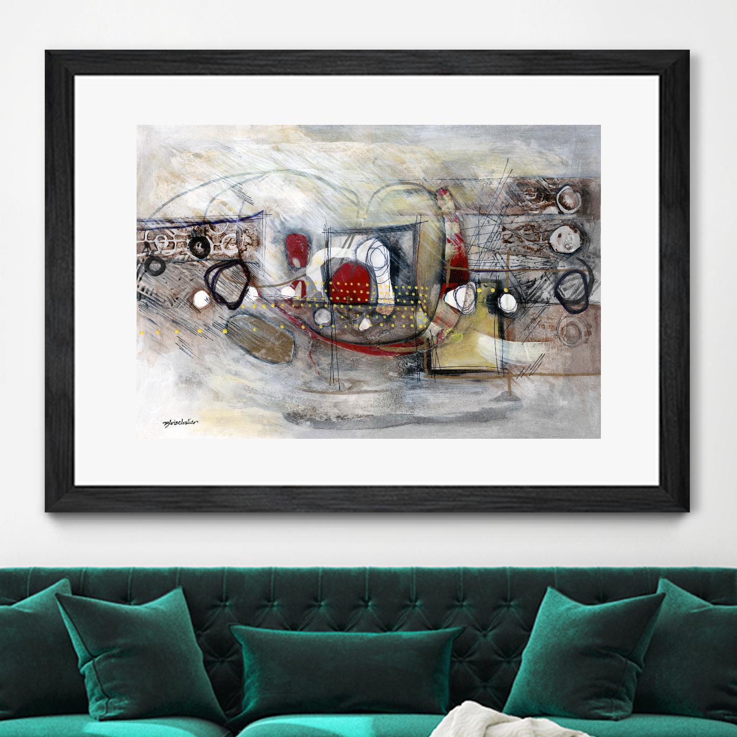 Passer au travers by Sylvie Cloutier on GIANT ART - beige abstract