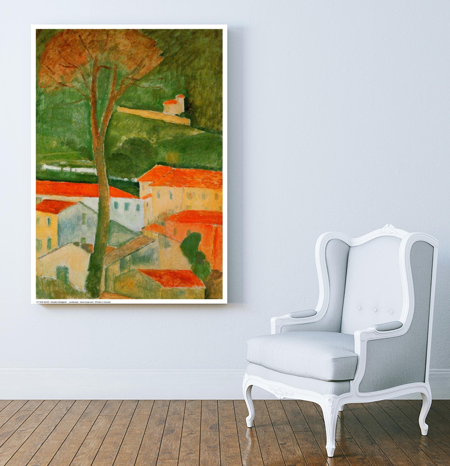 Landscape by Amedeo Modigliani on GIANT ART - green master