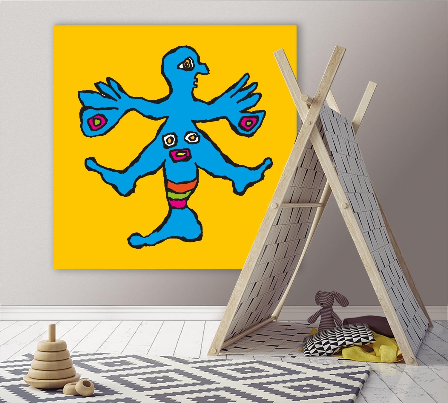 Butterfly Totem by Yaro on GIANT ART - blue art for kids