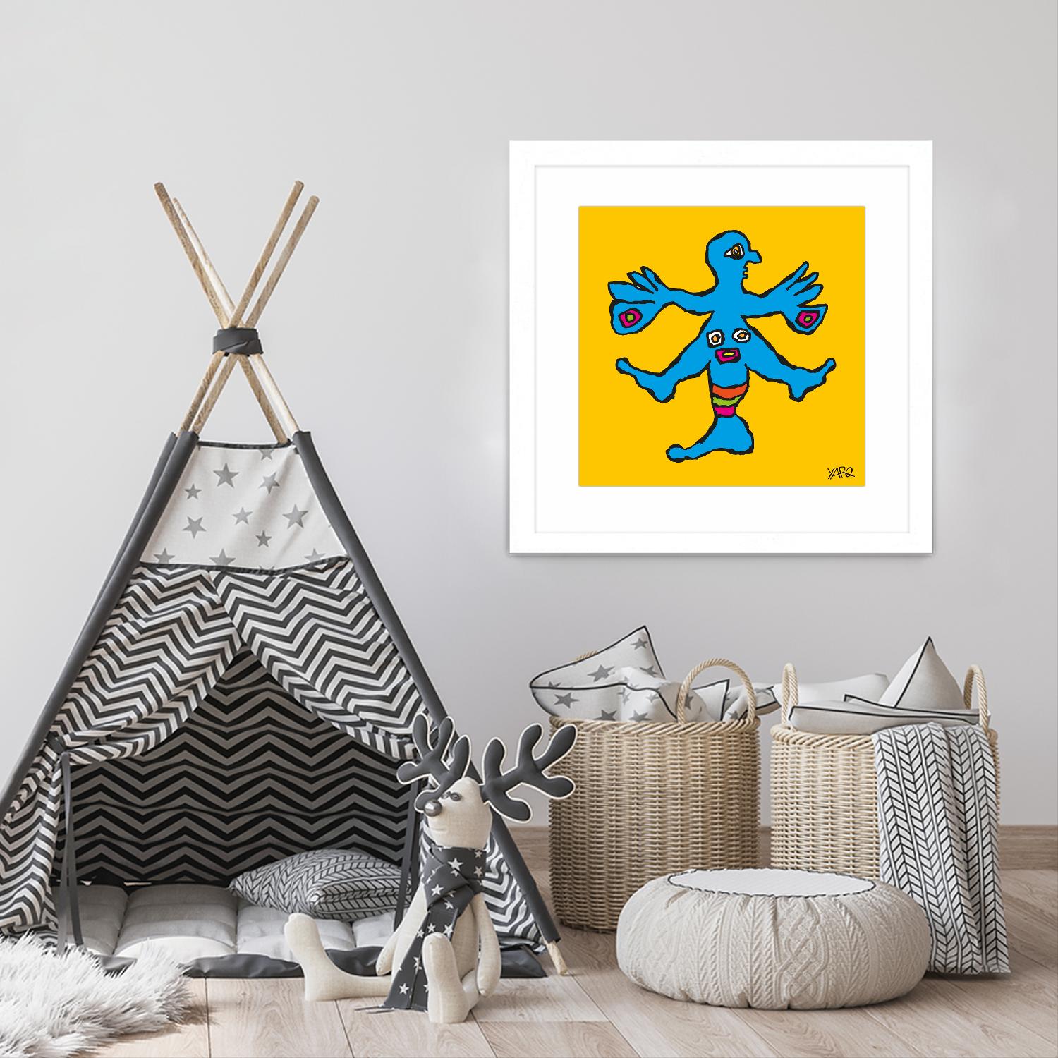 Butterfly Totem by Yaro on GIANT ART - blue art for kids