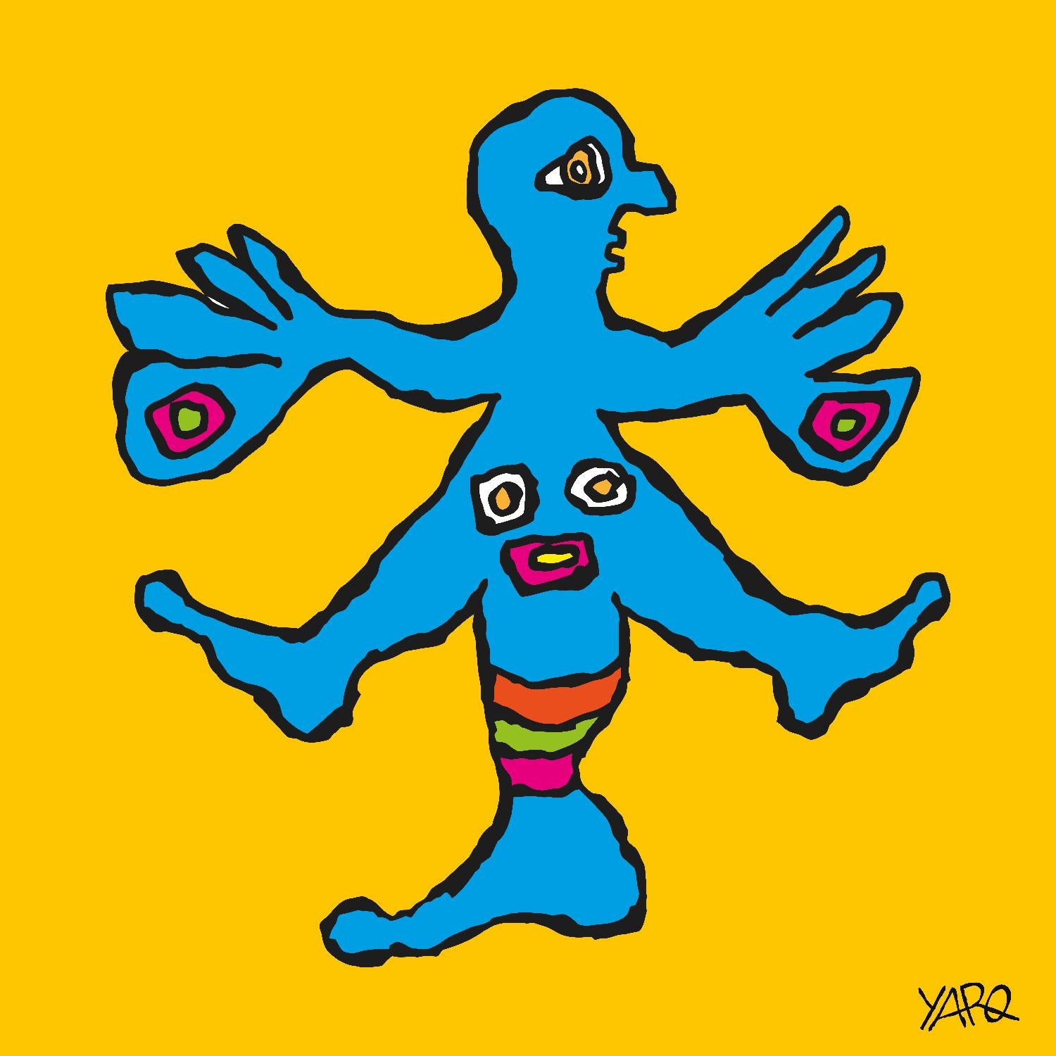 Butterfly Totem by Yaro on GIANT ART - blue art for kids