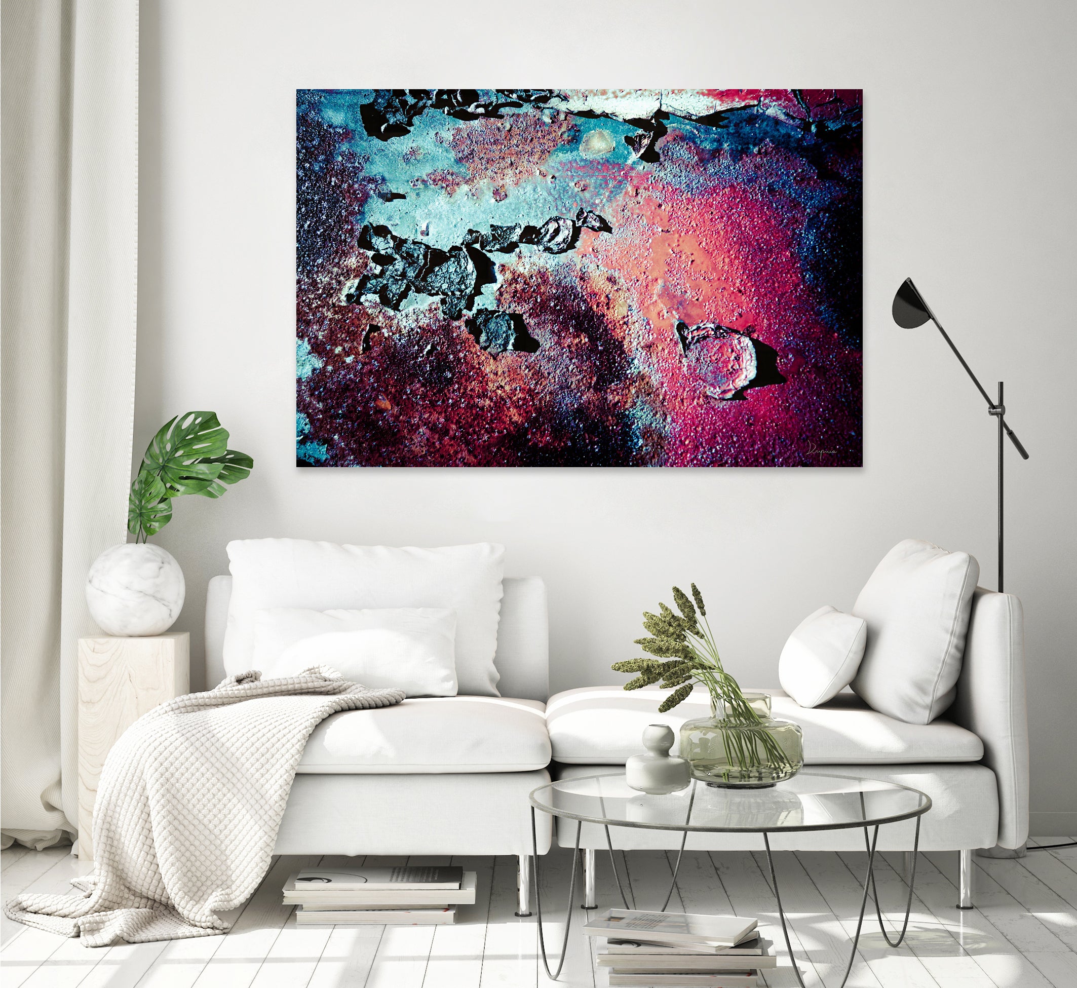 Purple Rust Up Close III by Jean Francois Dupuis  on GIANT ART - red abstract