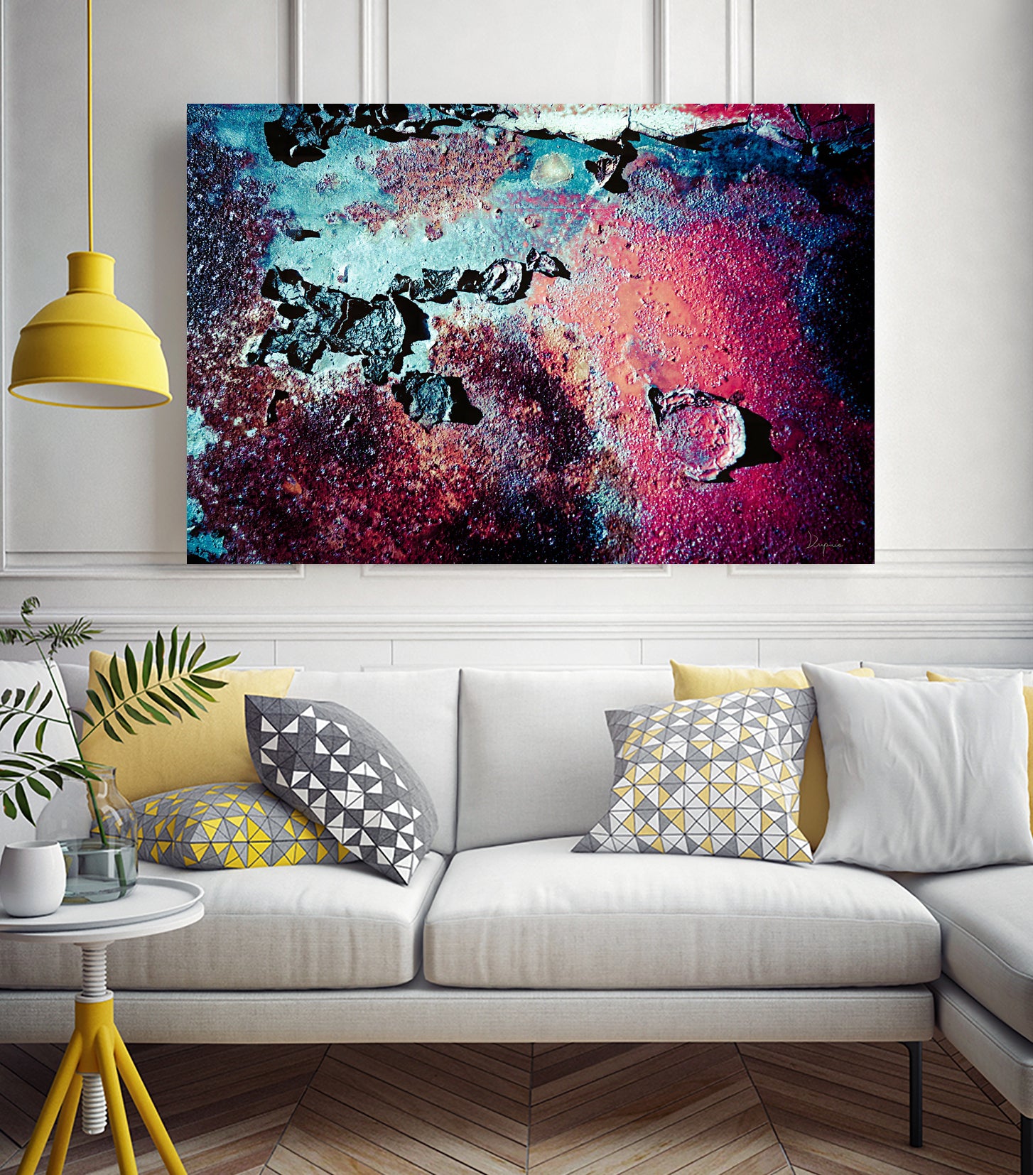 Purple Rust Up Close III by Jean Francois Dupuis  on GIANT ART - red abstract