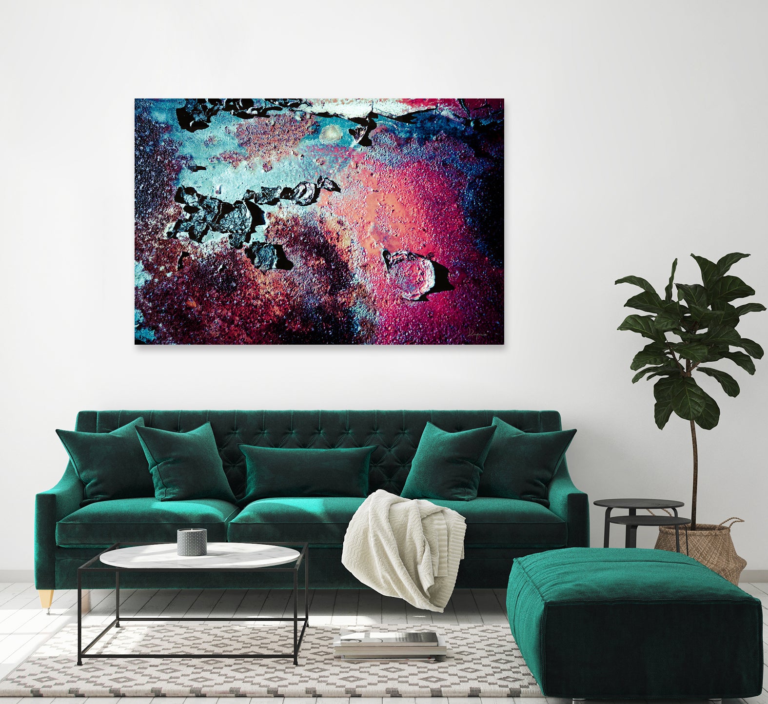 Purple Rust Up Close III by Jean Francois Dupuis  on GIANT ART - red abstract