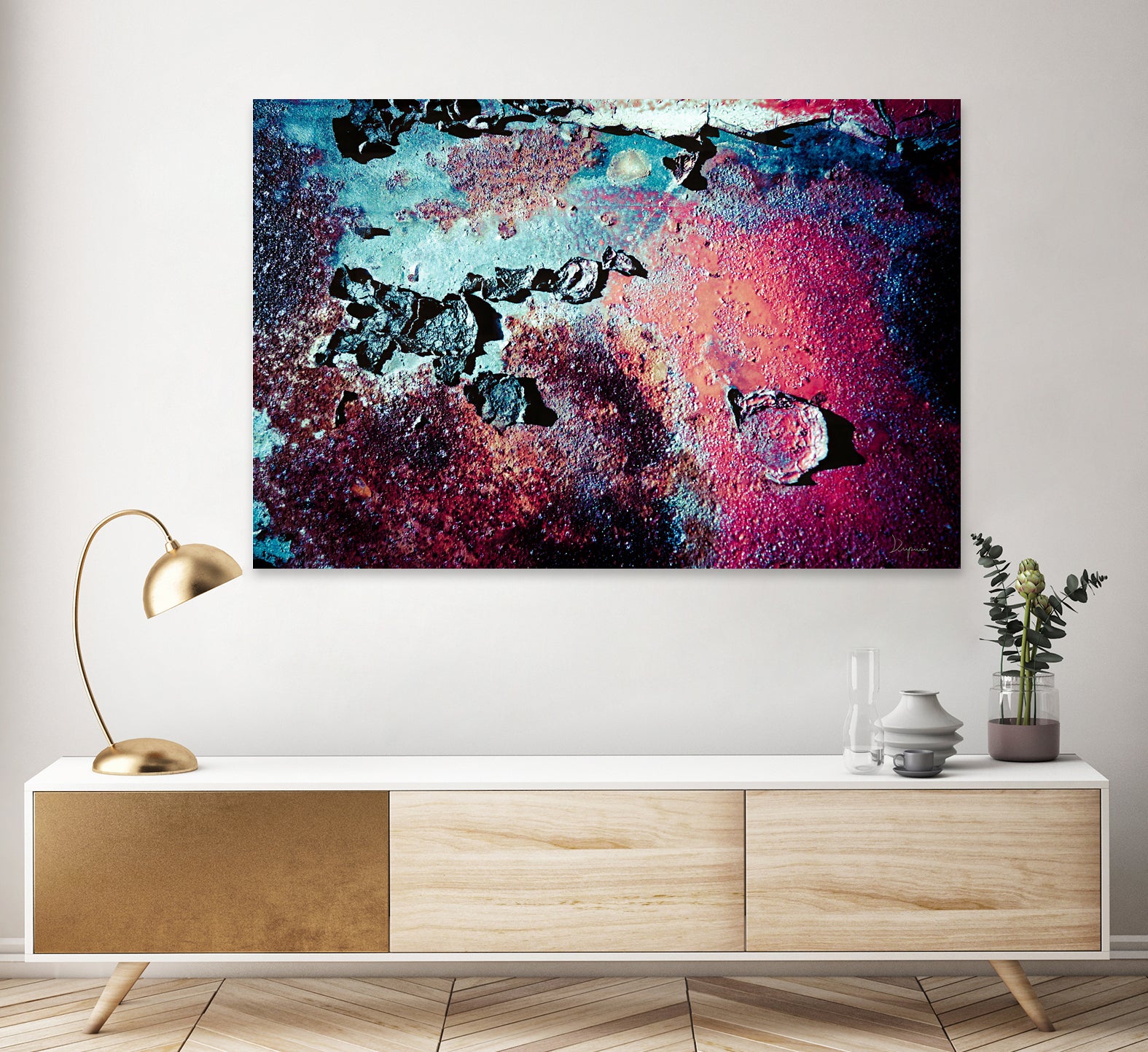 Purple Rust Up Close III by Jean Francois Dupuis  on GIANT ART - red abstract