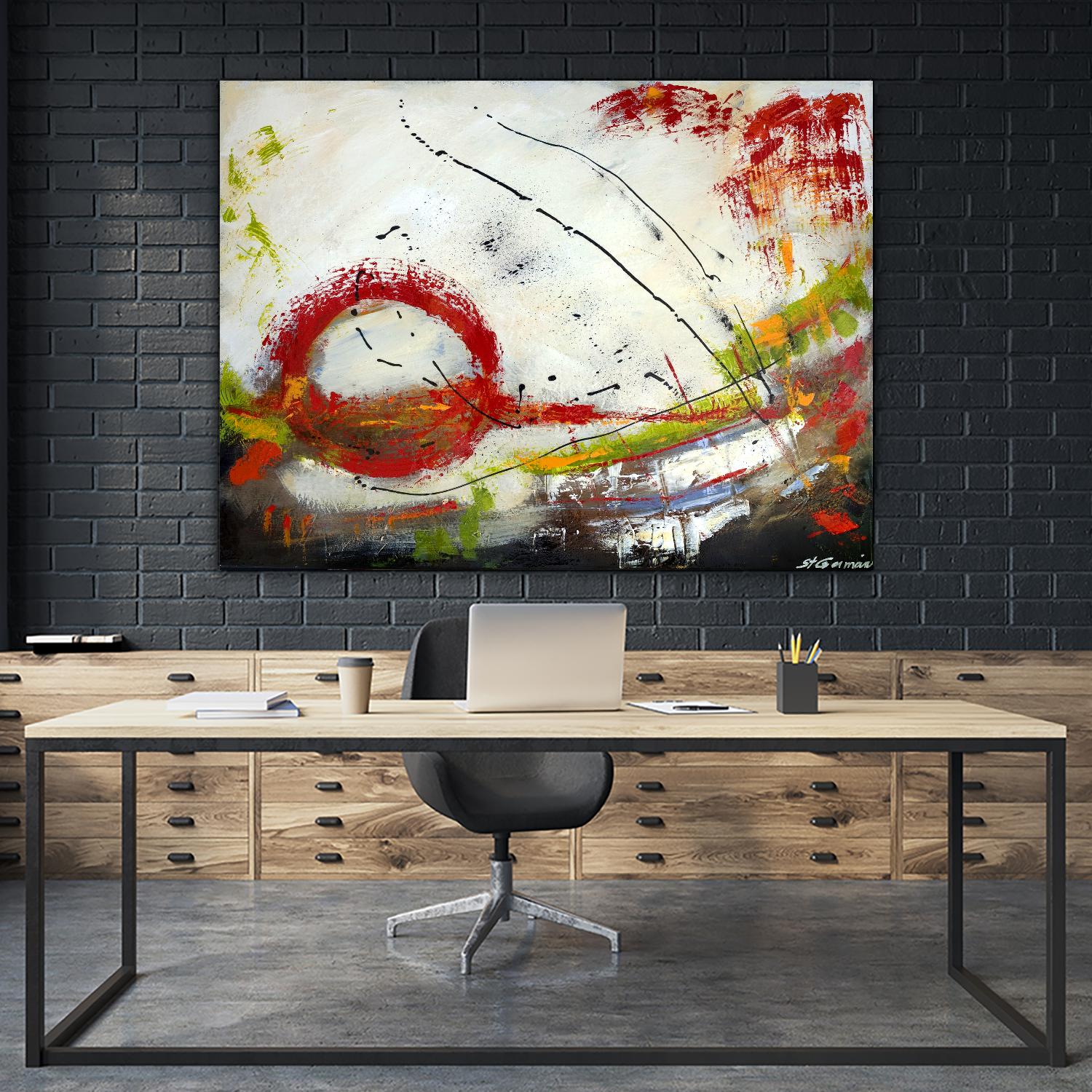 Intense by Carole St-Germain on GIANT ART - red abstract quebec artists