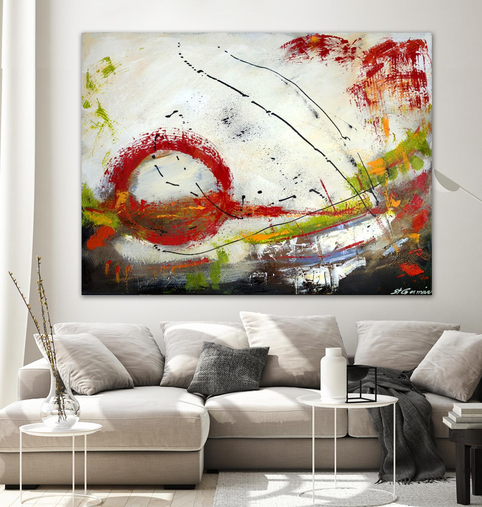 Intense by Carole St-Germain on GIANT ART - red abstract quebec artists