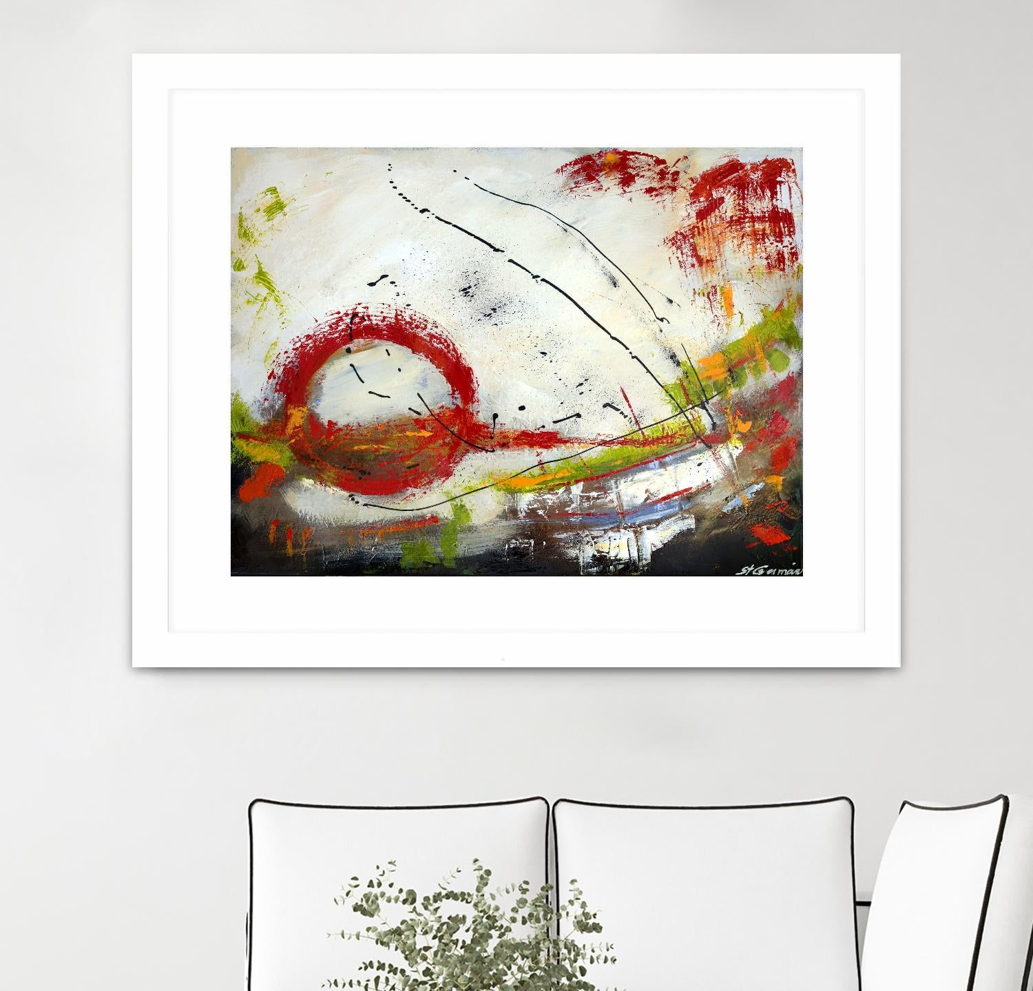 Intense by Carole St-Germain on GIANT ART - red abstract quebec artists