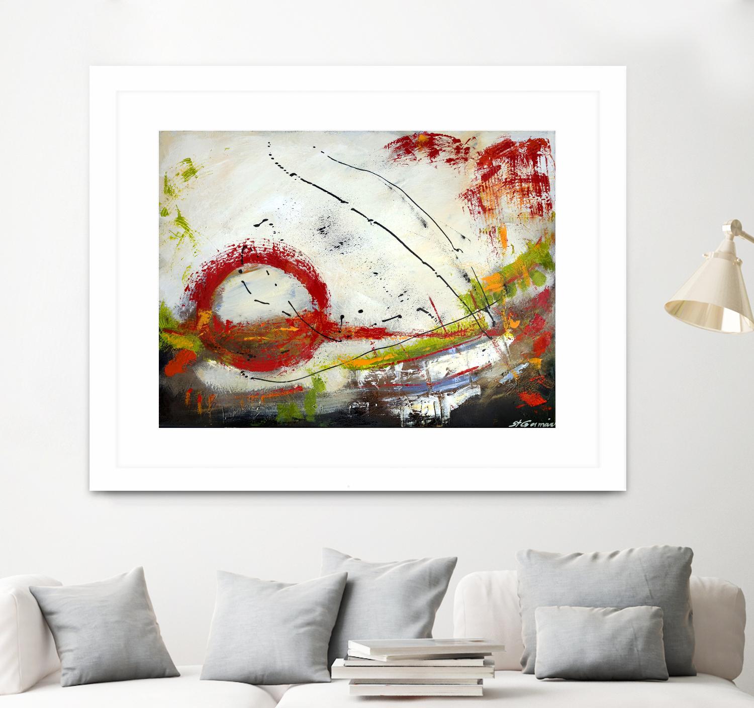 Intense by Carole St-Germain on GIANT ART - red abstract quebec artists