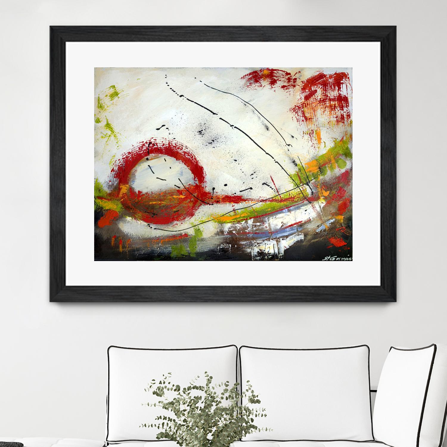 Intense by Carole St-Germain on GIANT ART - red abstract quebec artists