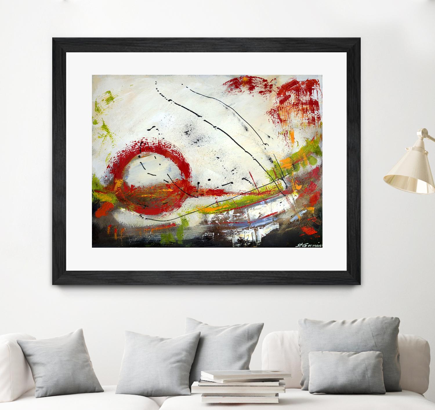 Intense by Carole St-Germain on GIANT ART - red abstract quebec artists