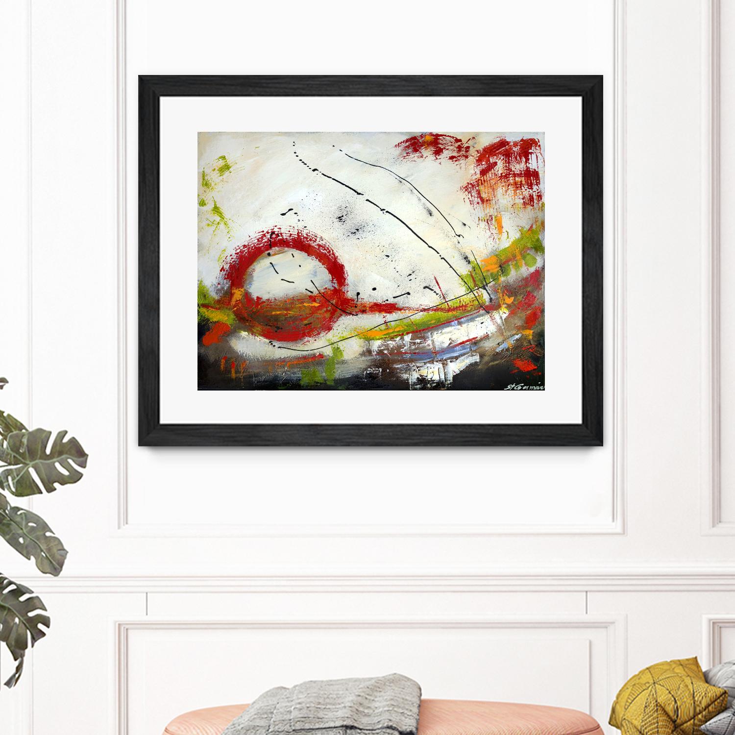 Intense by Carole St-Germain on GIANT ART - red abstract quebec artists