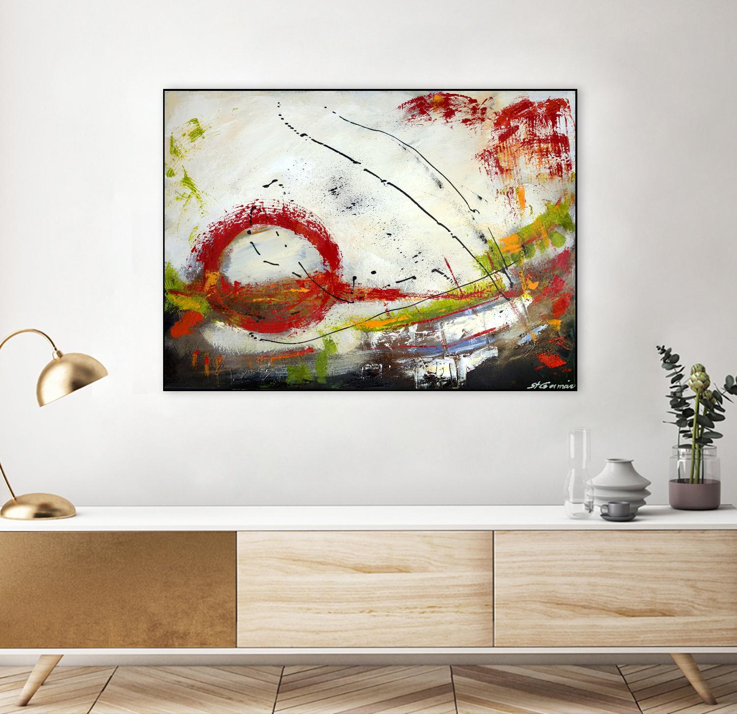 Intense by Carole St-Germain on GIANT ART - red abstract quebec artists