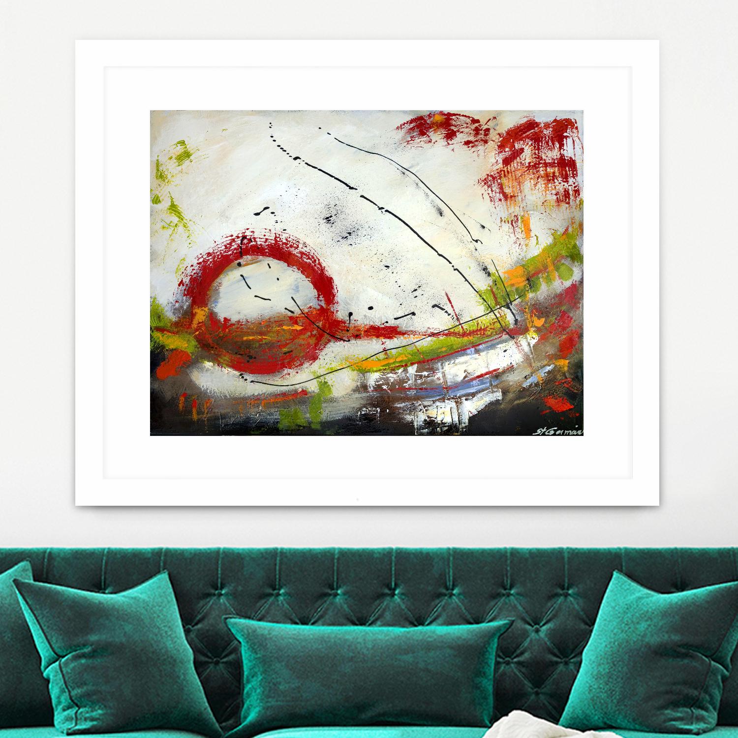 Intense by Carole St-Germain on GIANT ART - red abstract quebec artists